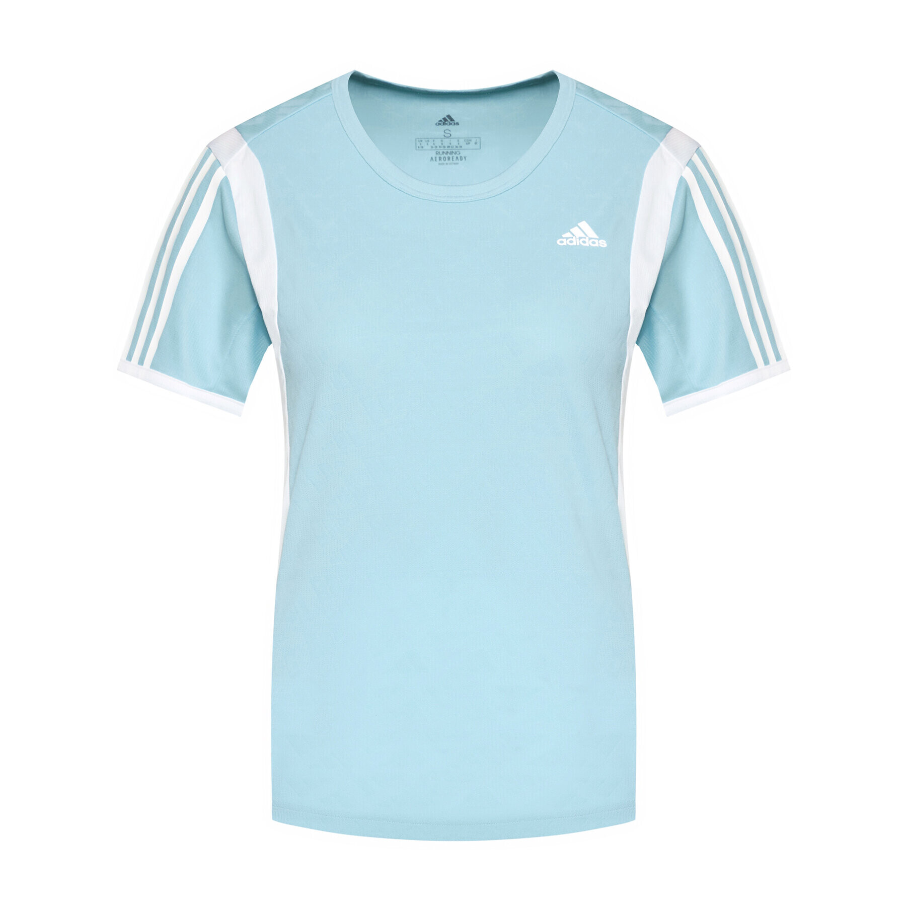 adidas Тениска от техническо трико Own The Run 3-Stripes Iteration GK5277 Син Regular Fit - Pepit.bg