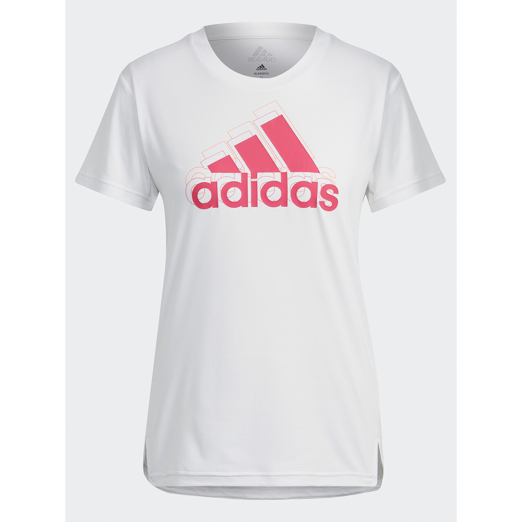 adidas Тениска от техническо трико Brand Love HK6514 Бял Regular Fit - Pepit.bg