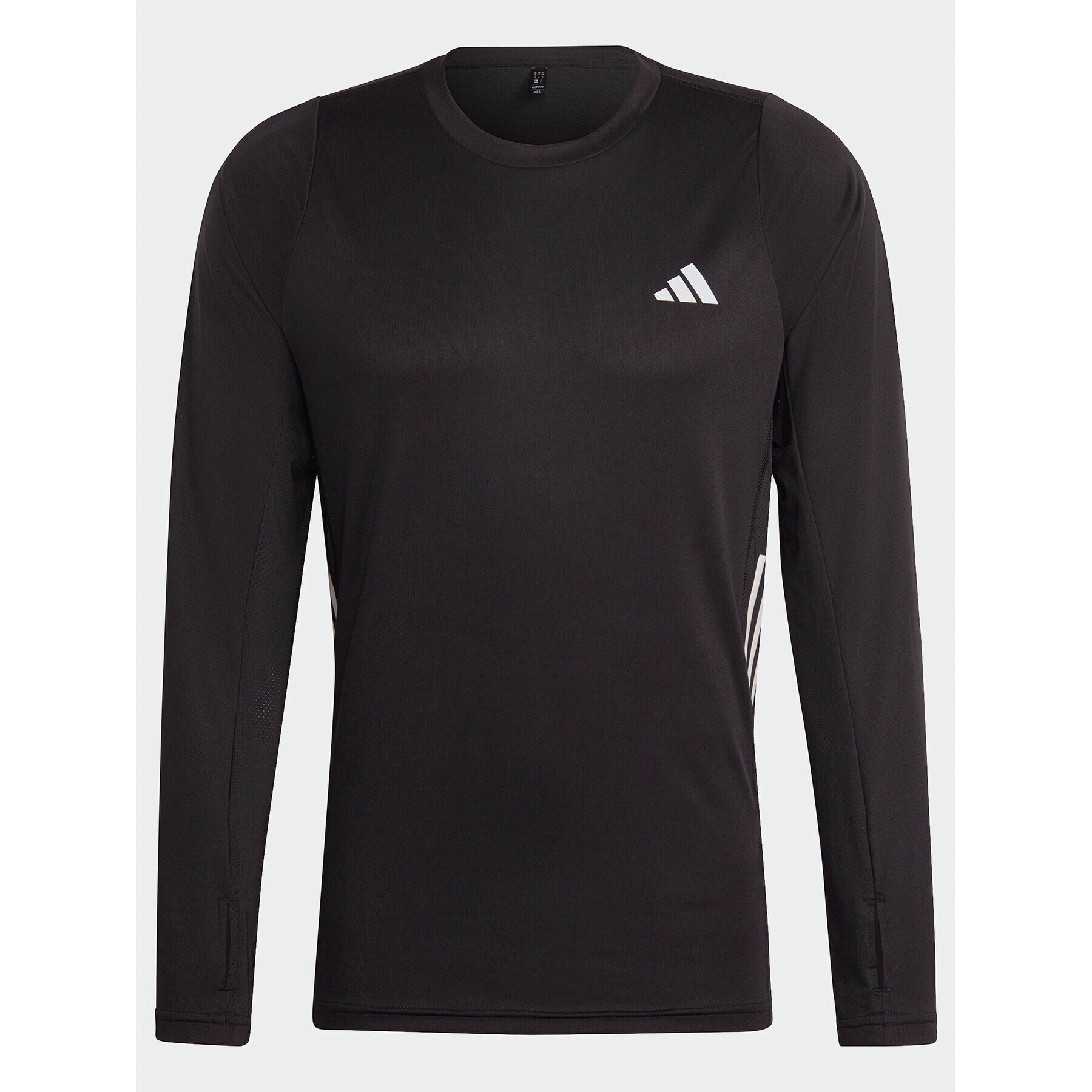 adidas Тениска от техническо трико Run Icons 3-Stripes HN8024 Черен Slim Fit - Pepit.bg