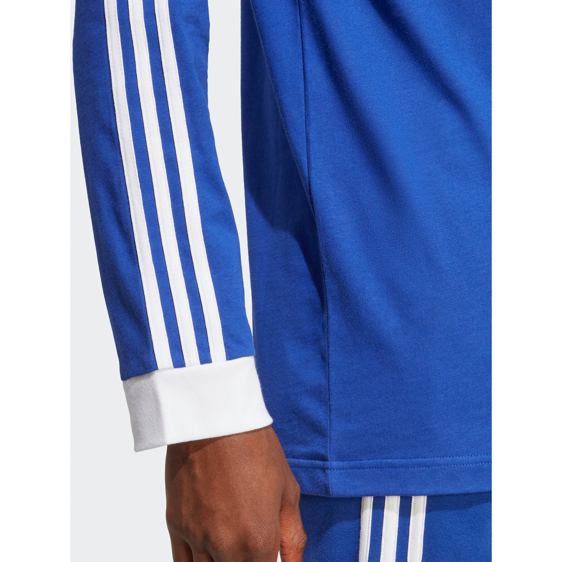 adidas Тениска с дълъг ръкав Adicolor Classics 3-Stripes Long-Sleeve Top IA4878 Син Slim Fit - Pepit.bg