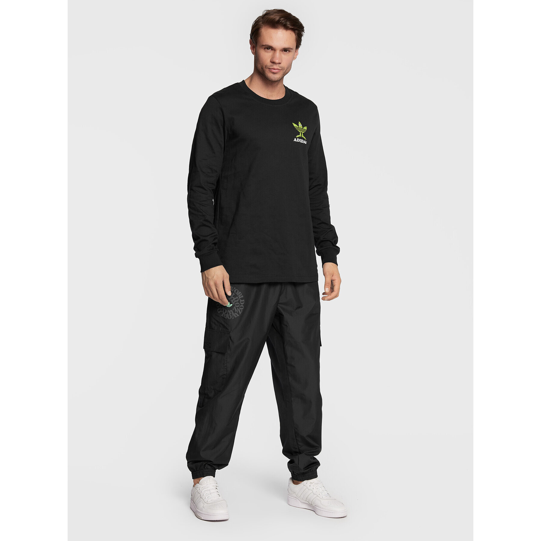 adidas Тениска с дълъг ръкав Fun HM2490 Черен Regular Fit - Pepit.bg