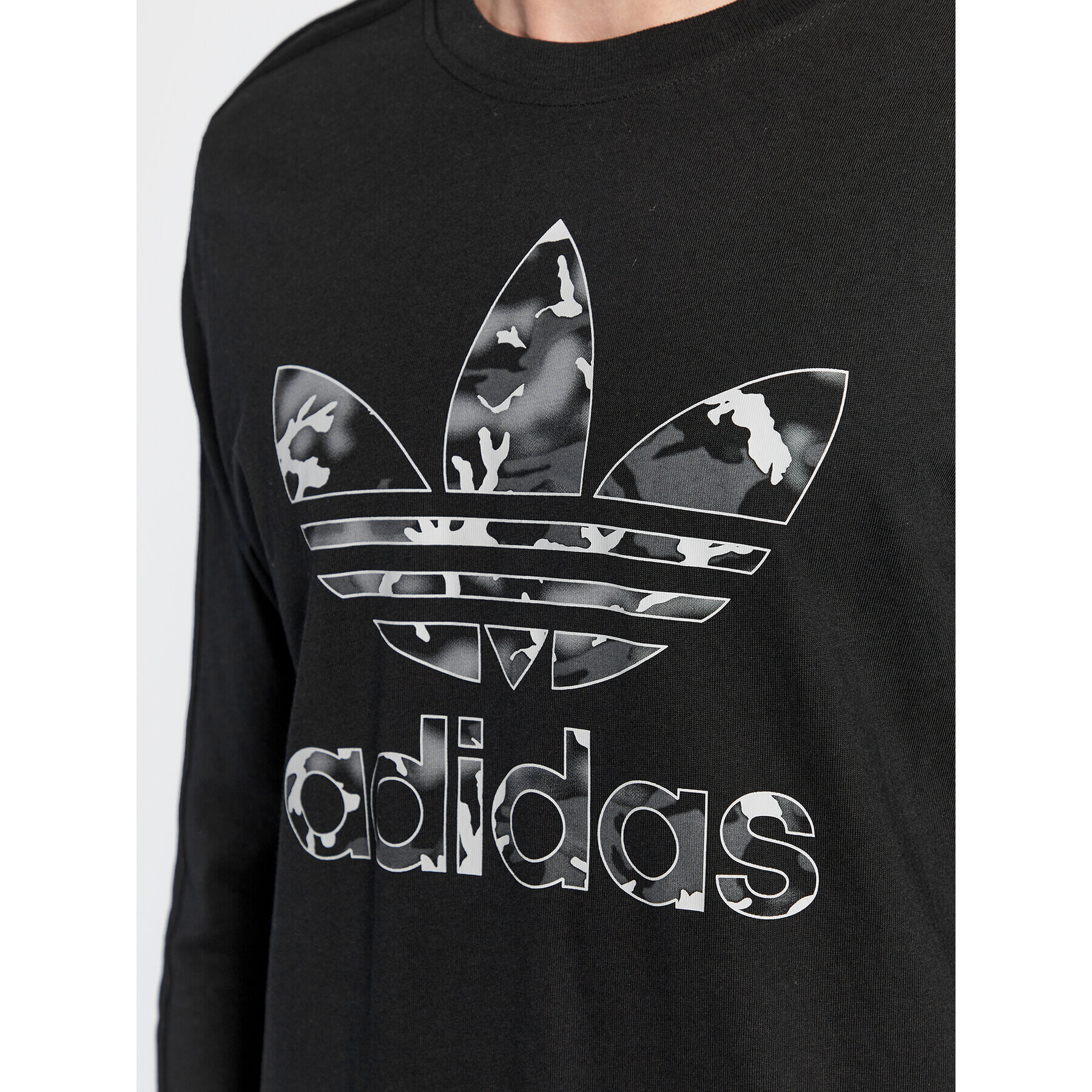 adidas Тениска с дълъг ръкав HR3527 Черен Regular Fit - Pepit.bg