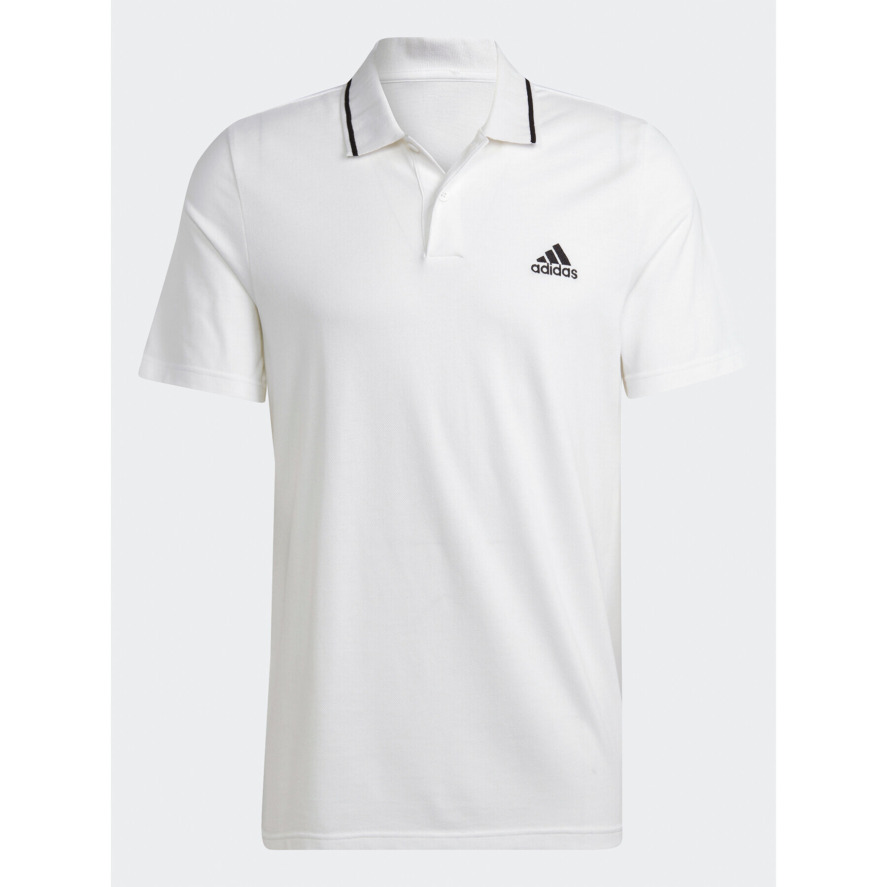 adidas Тениска с яка и копчета Essentials Piqué Small Logo Polo Shirt IC9315 Бял Regular Fit - Pepit.bg