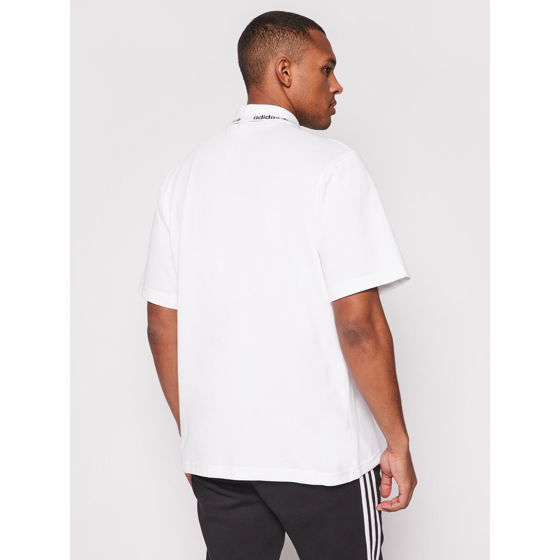 adidas Тениска с яка и копчета Summer GN3835 Бял Regular Fit - Pepit.bg