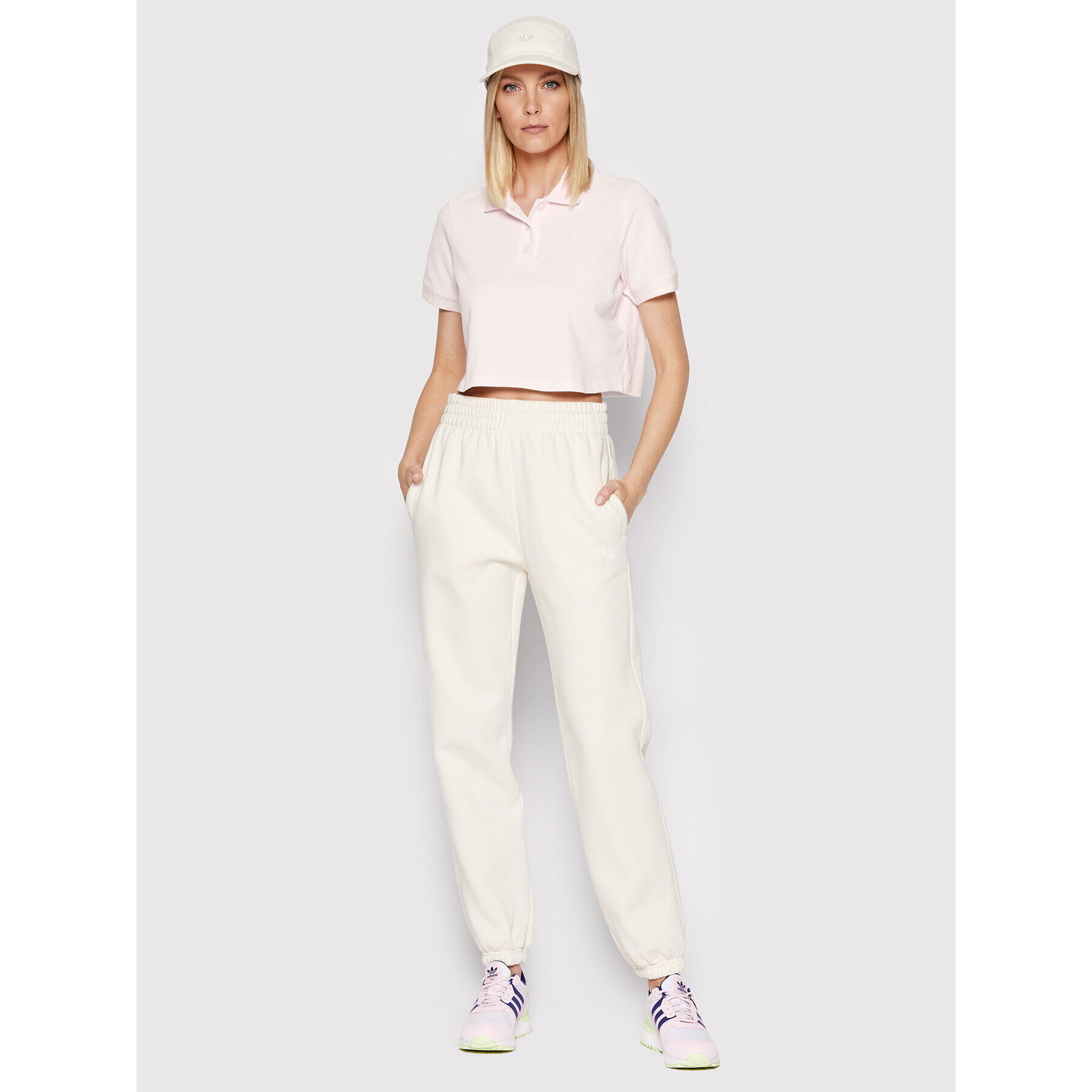 adidas Тениска с яка и копчета Tennis Luxe H56470 Розов Relaxed Fit - Pepit.bg