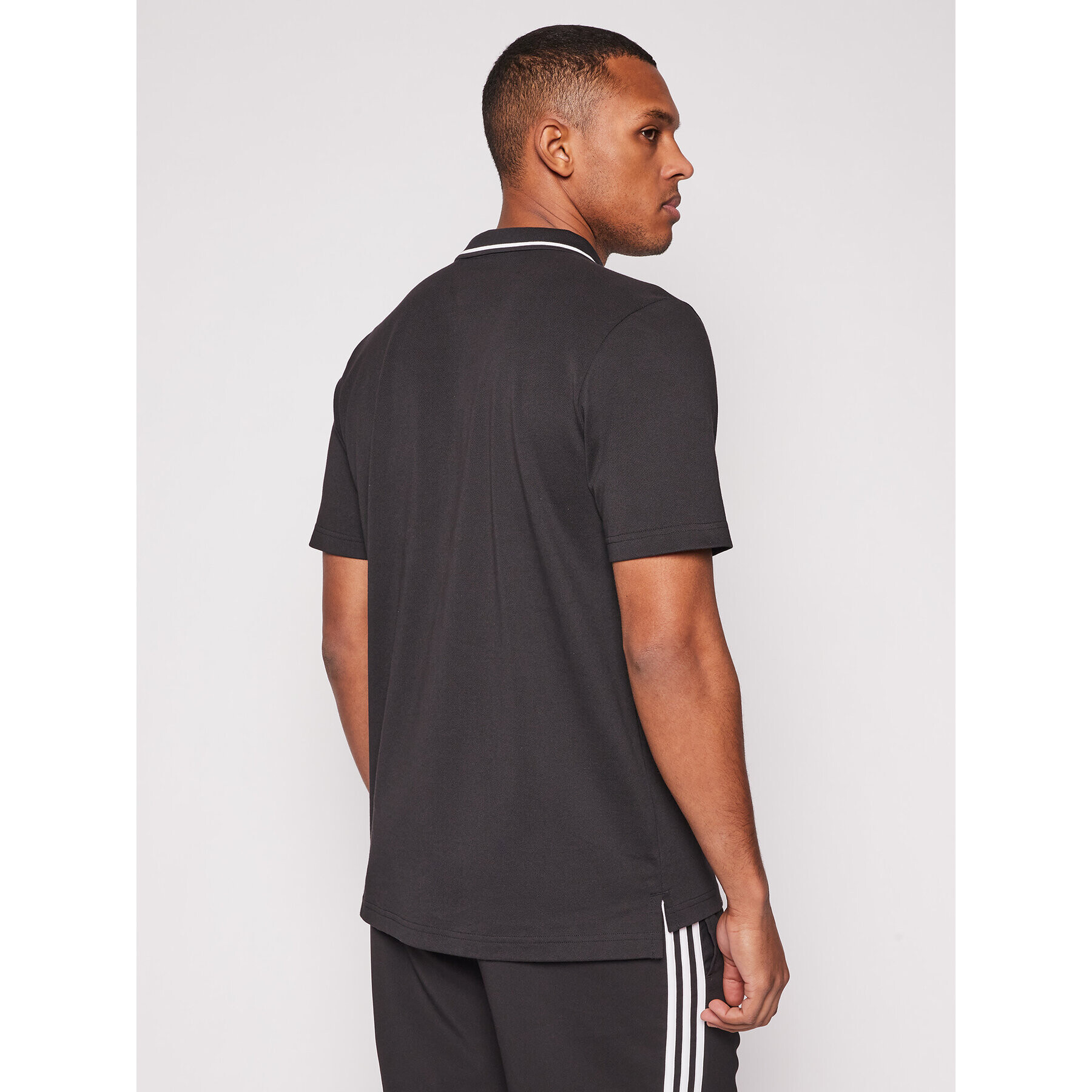 adidas Тениска с яка и копчета M Sl Pq Ps GK9027 Черен Regular Fit - Pepit.bg