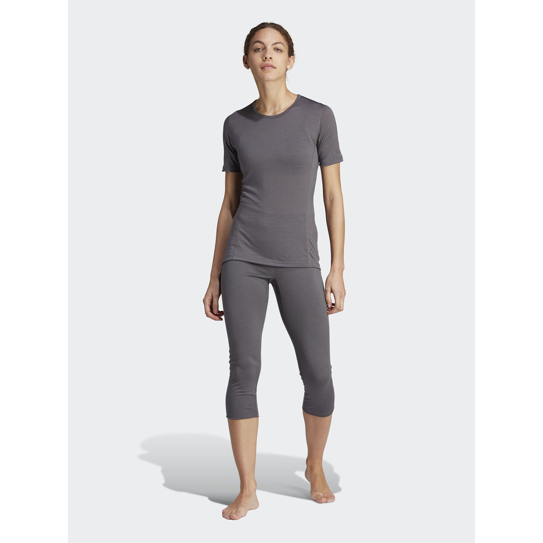 adidas Термооблекло горна част Xperior Merino 150 HZ8550 Сив Slim Fit - Pepit.bg