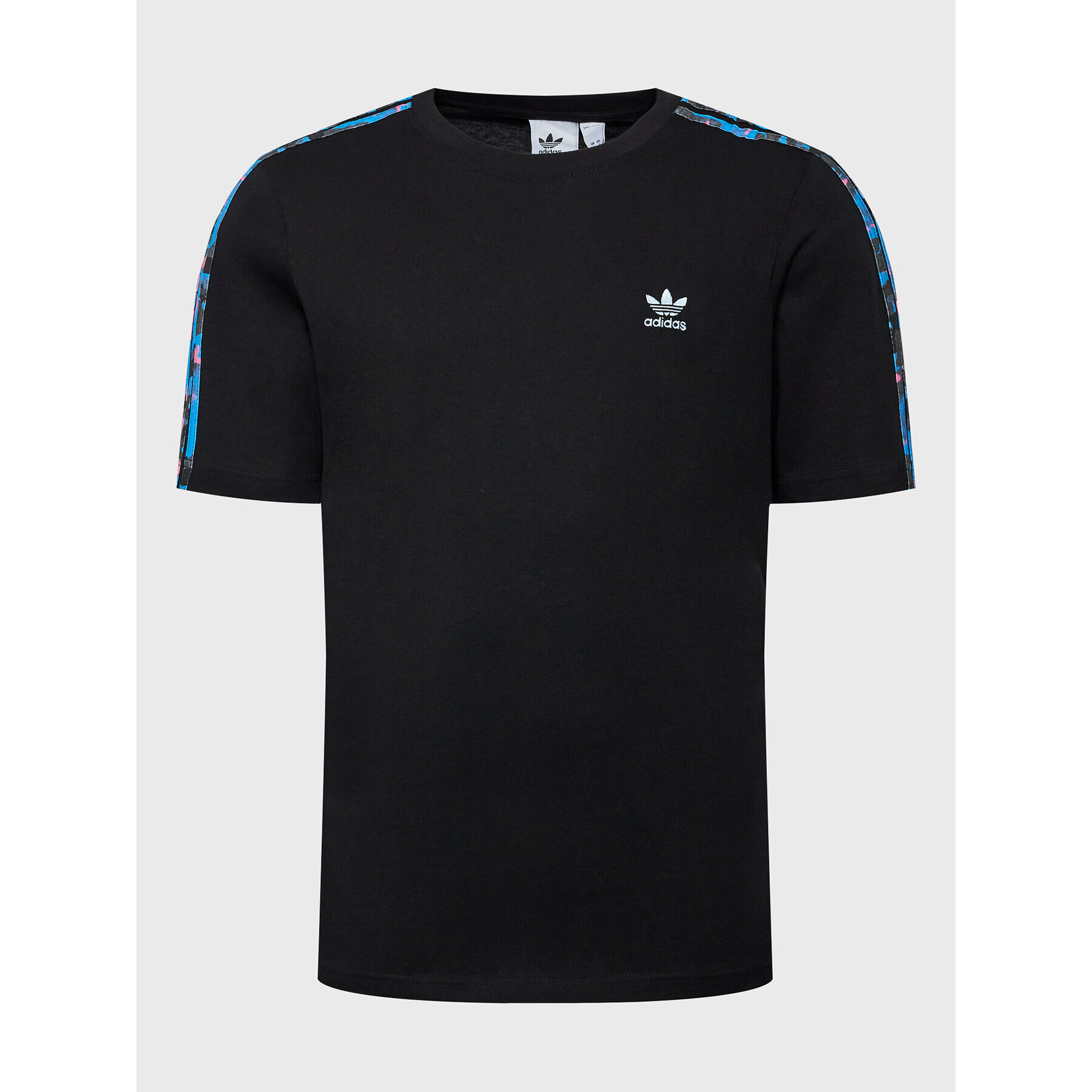 adidas Тишърт 3-Stripes Camo HK2796 Черен Regular Fit - Pepit.bg