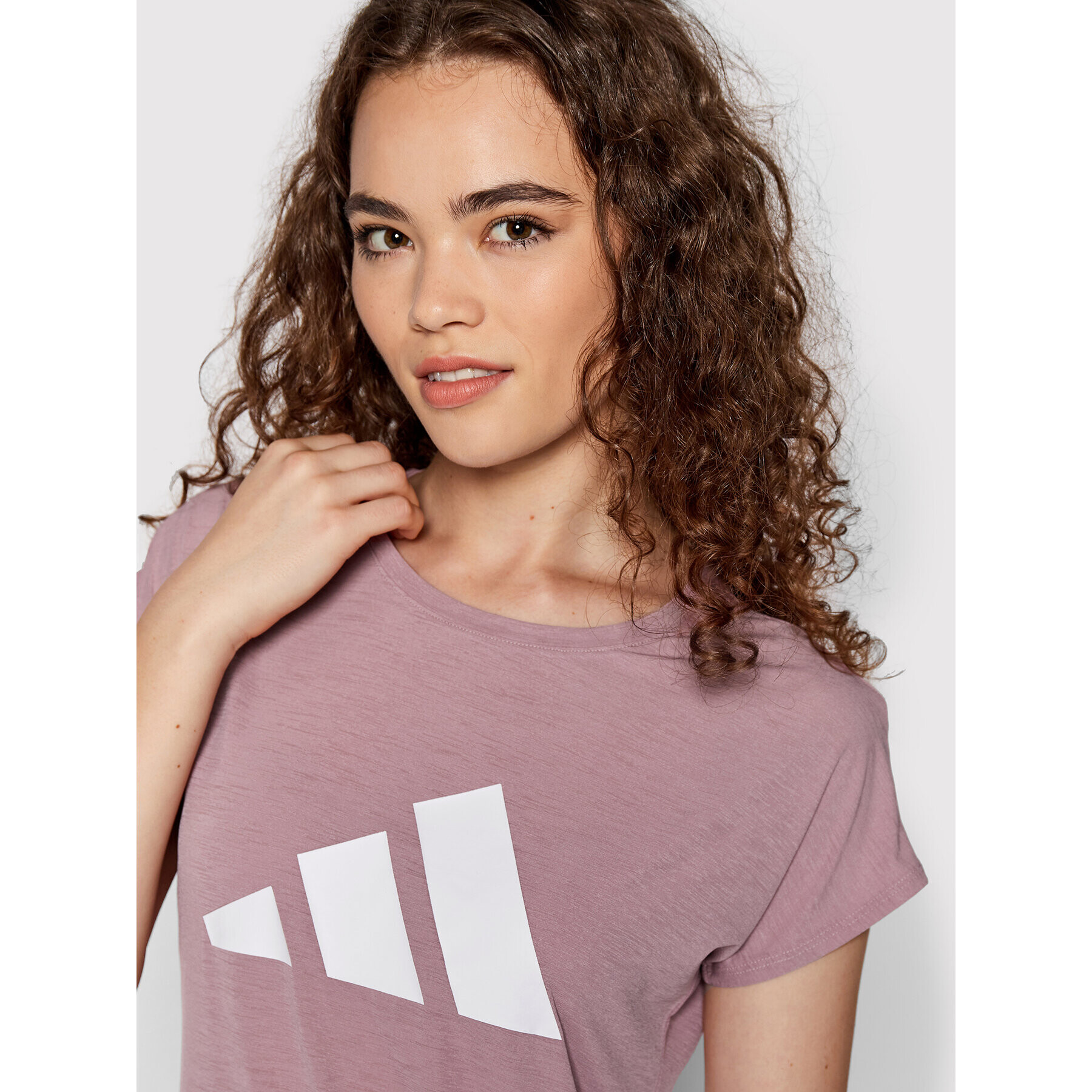 adidas Тениска от техническо трико 3-Stripes HG0242 Розов Regular Fit - Pepit.bg