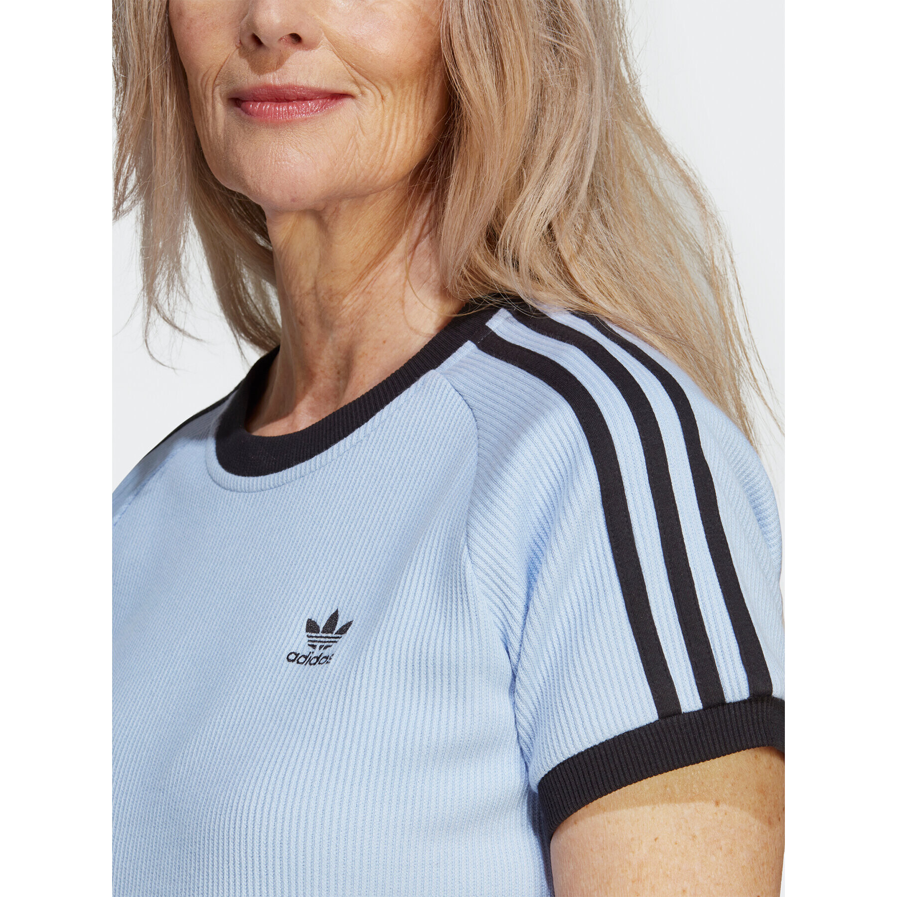 adidas Тишърт 3-Stripes Slim T-Shirt IC5462 Син - Pepit.bg