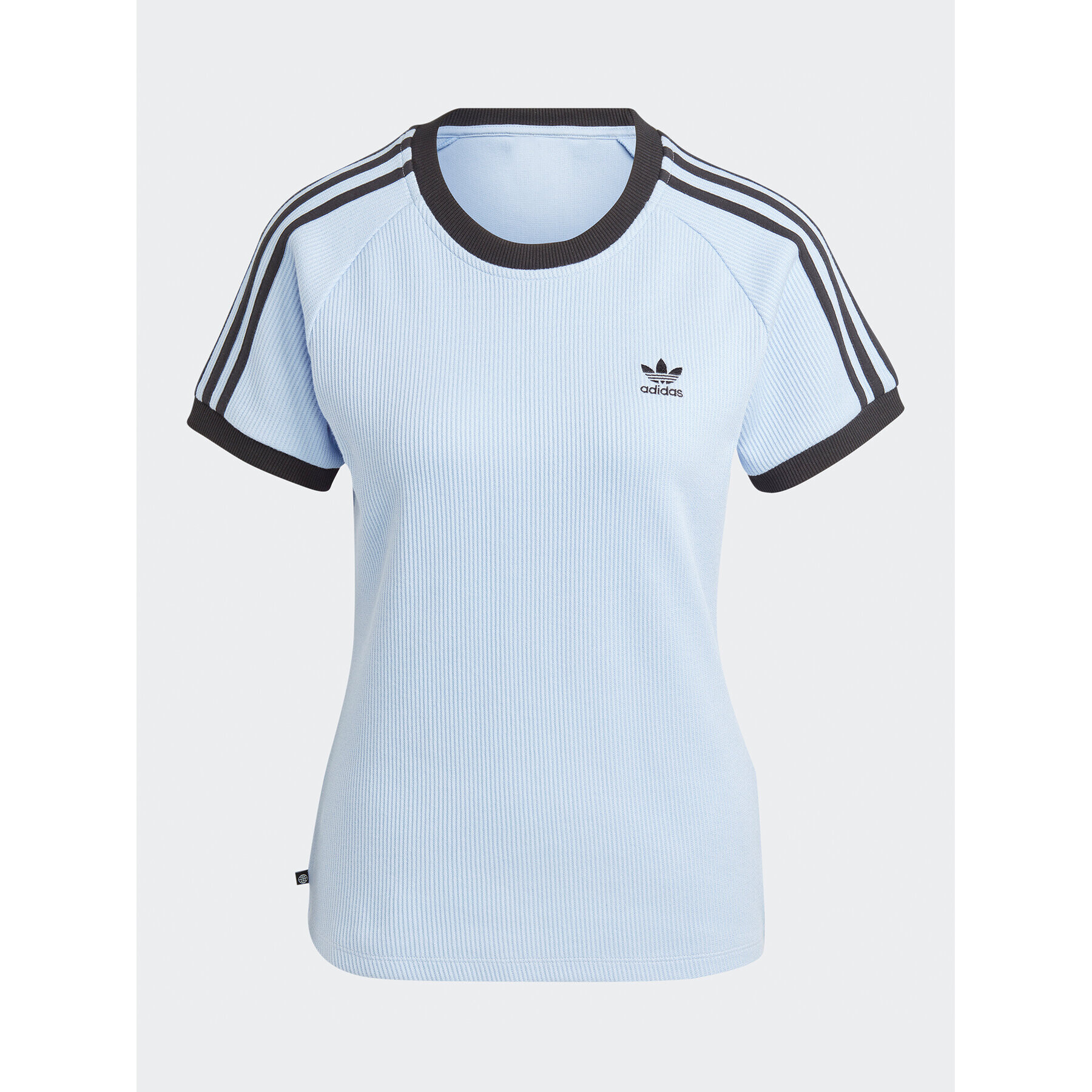 adidas Тишърт 3-Stripes Slim T-Shirt IC5462 Син - Pepit.bg
