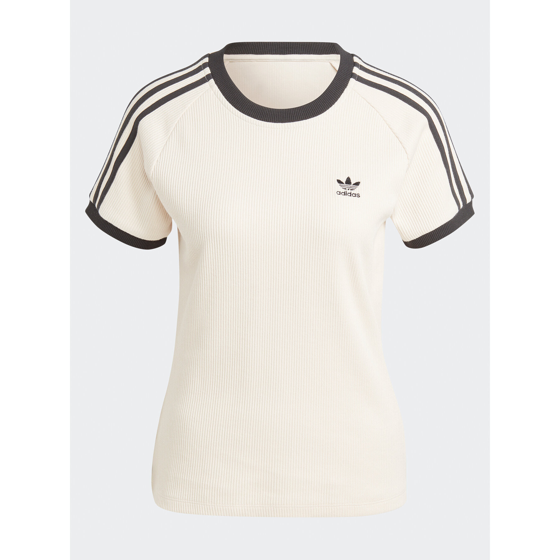 adidas Тишърт 3-Stripes Slim T-Shirt IC5463 Бежов - Pepit.bg