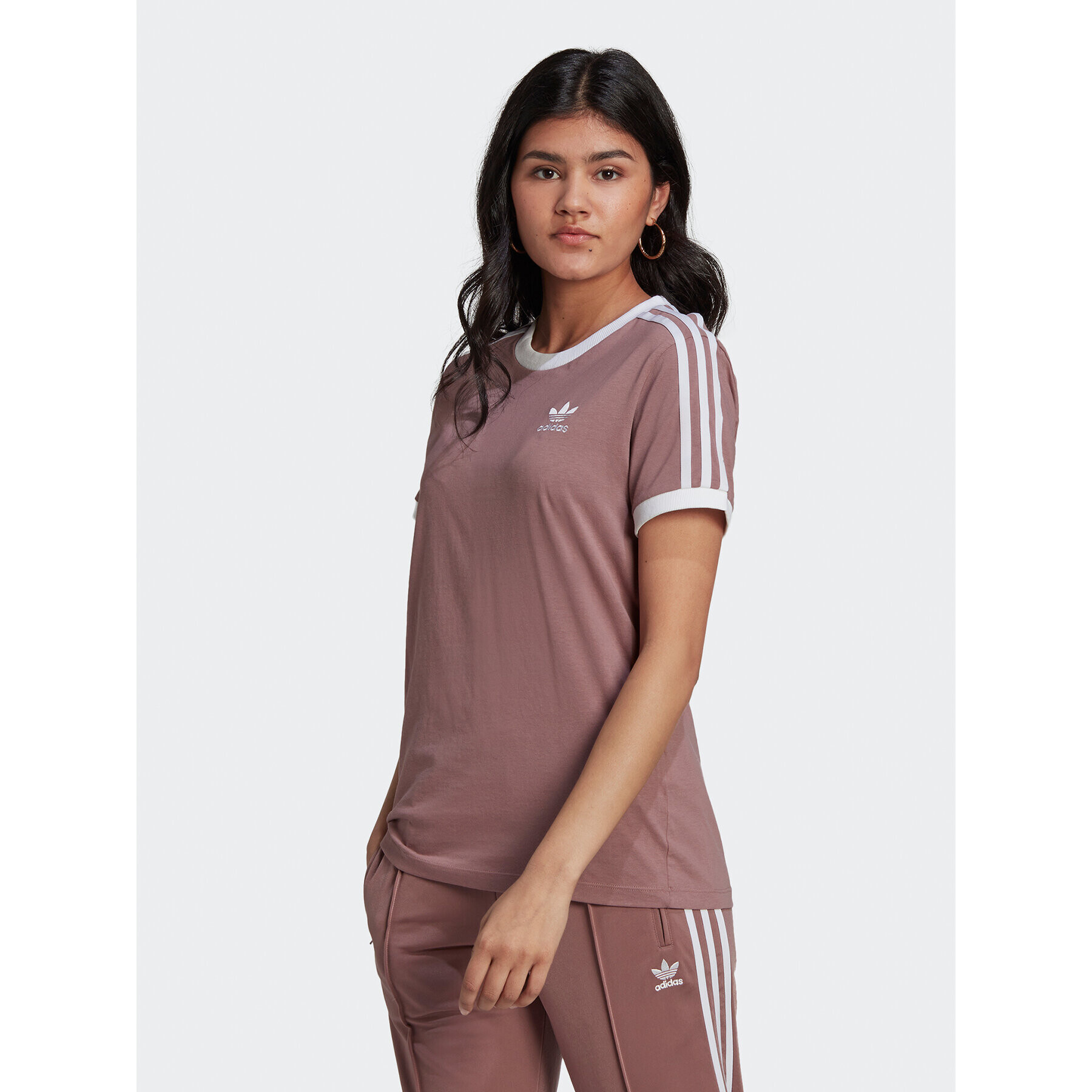 adidas Тишърт adicolor 3-Stripes HL6689 Розов Regular Fit - Pepit.bg