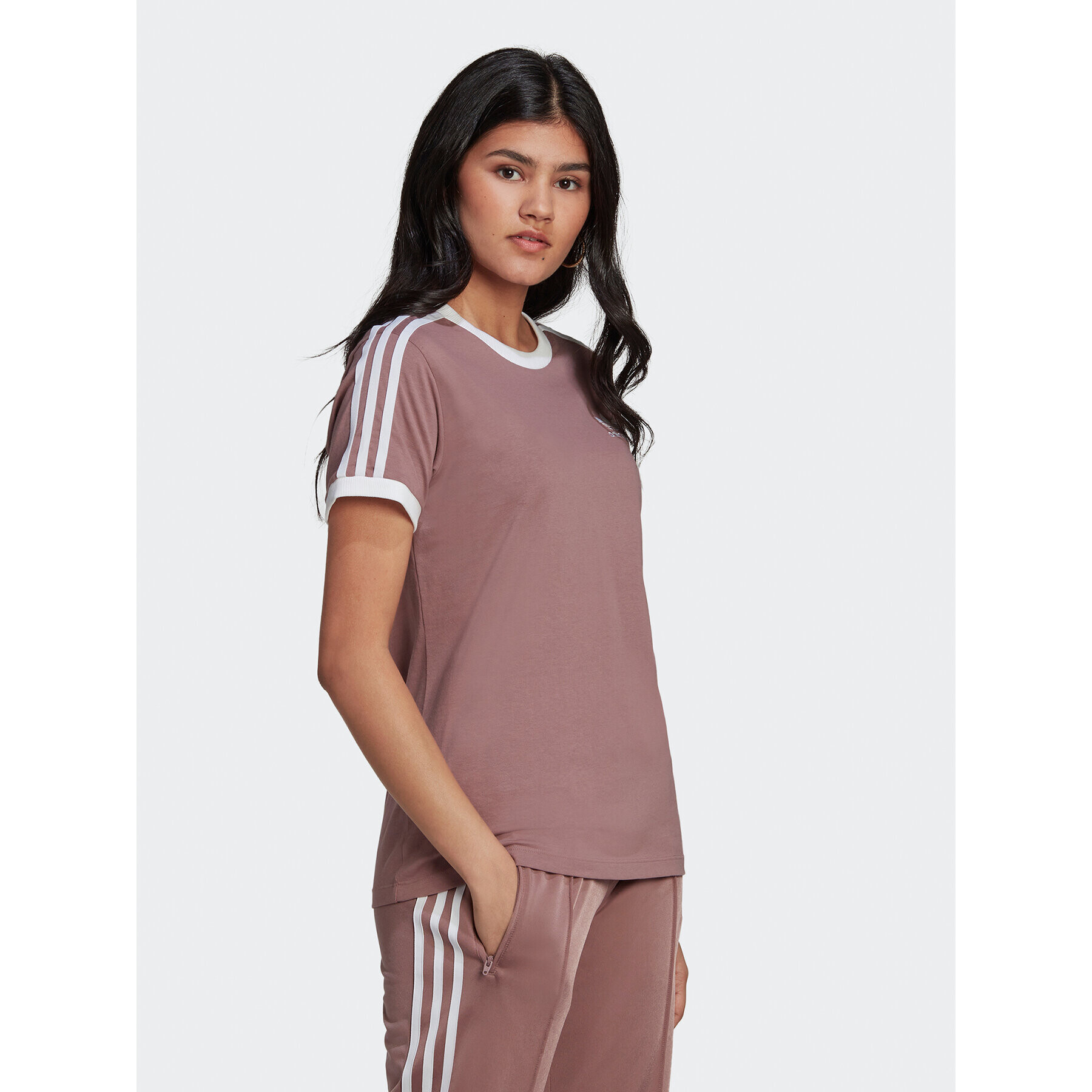 adidas Тишърт adicolor 3-Stripes HL6689 Розов Regular Fit - Pepit.bg