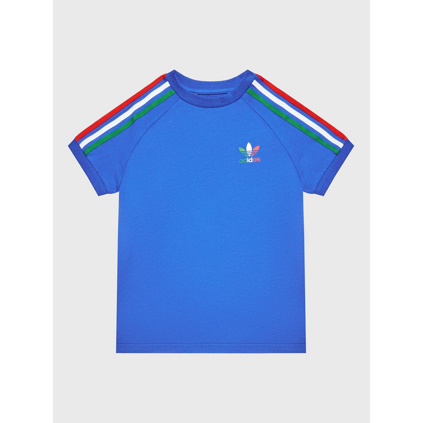 adidas Тишърт adicolor 3-Stripes HL9410 Син Loose Fit - Pepit.bg