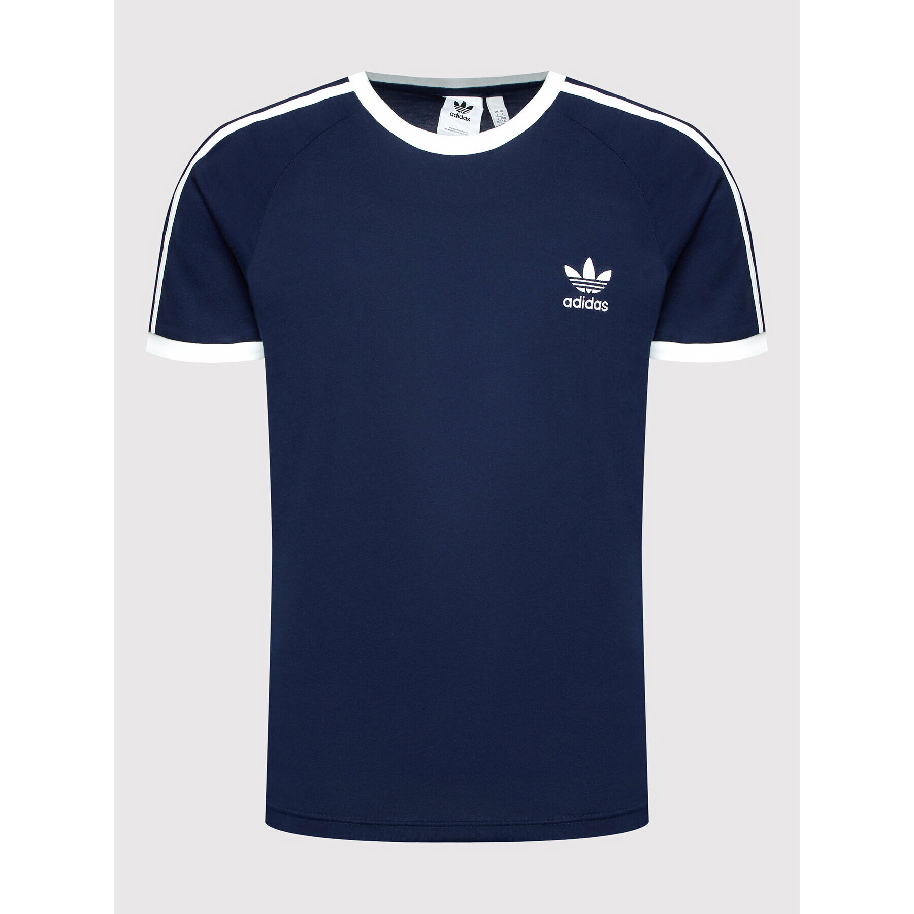 adidas Тишърт adicolor Classic 3-Stripes HK7279 Тъмносин Slim Fit - Pepit.bg