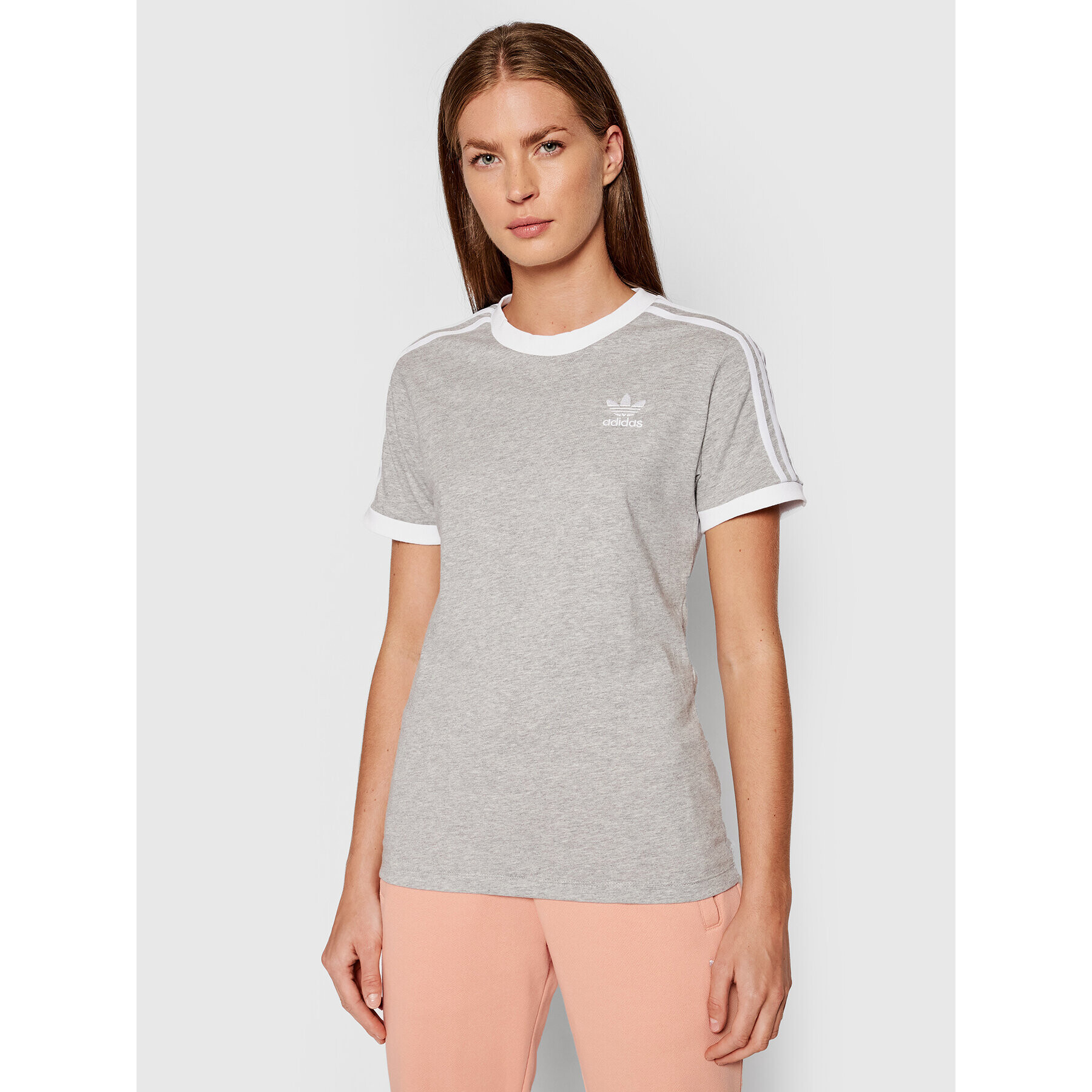 adidas Тишърт adicolor Classics 3-Stripes H33576 Сив Standard Fit - Pepit.bg