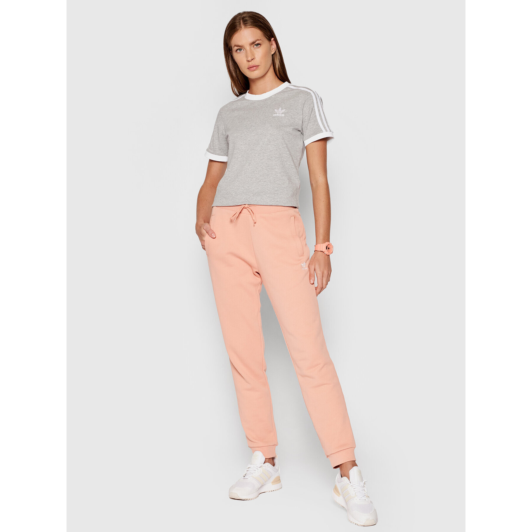 adidas Тишърт adicolor Classics 3-Stripes H33576 Сив Standard Fit - Pepit.bg