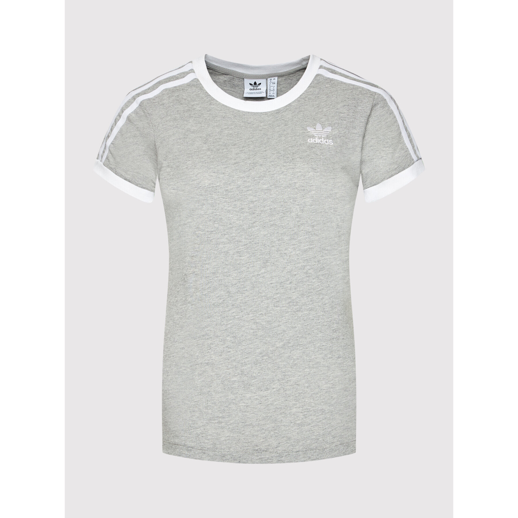 adidas Тишърт adicolor Classics 3-Stripes H33576 Сив Standard Fit - Pepit.bg