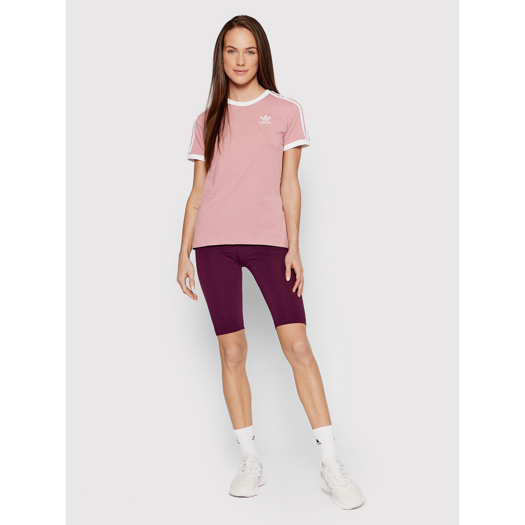 adidas Тишърт adicolor Classics 3-Stripes HB9485 Розов Regular Fit - Pepit.bg