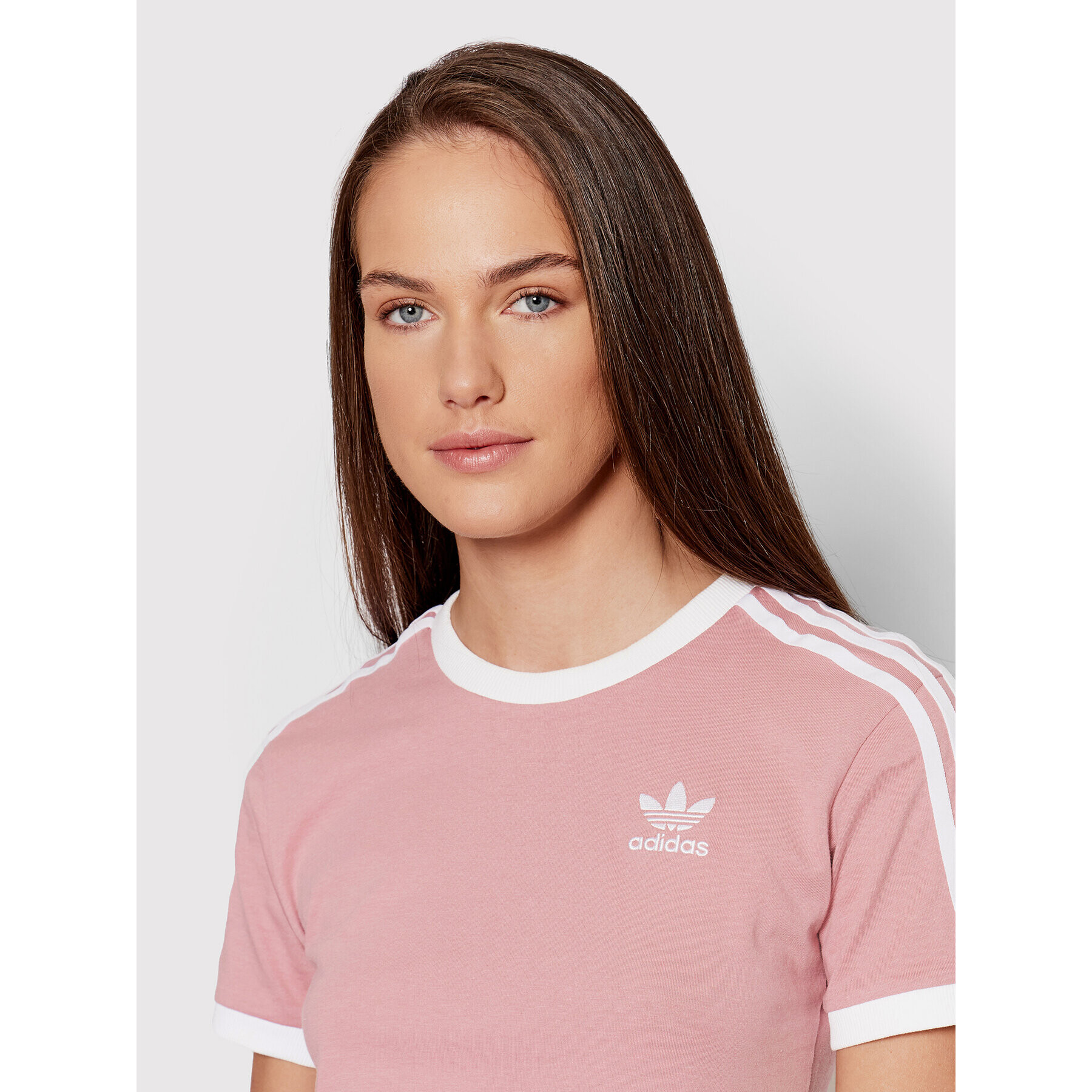adidas Тишърт adicolor Classics 3-Stripes HB9485 Розов Regular Fit - Pepit.bg