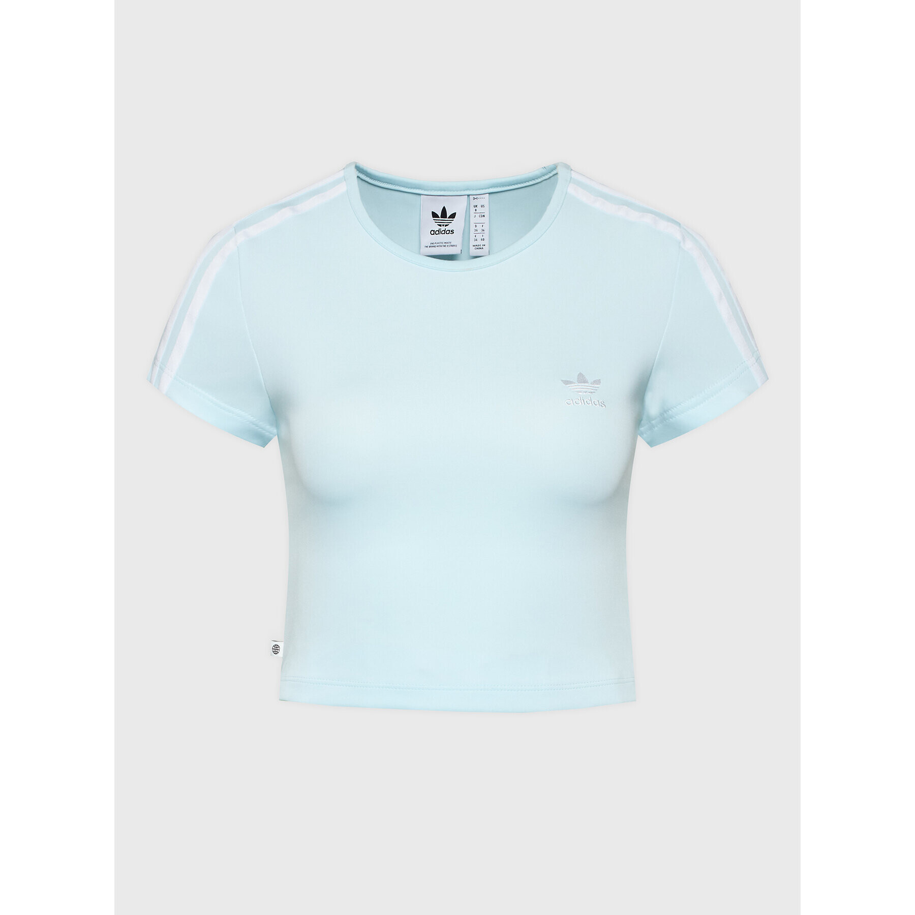 adidas Тишърт adicolor Classics 3-Stripes HM4711 Син Tight Fit - Pepit.bg