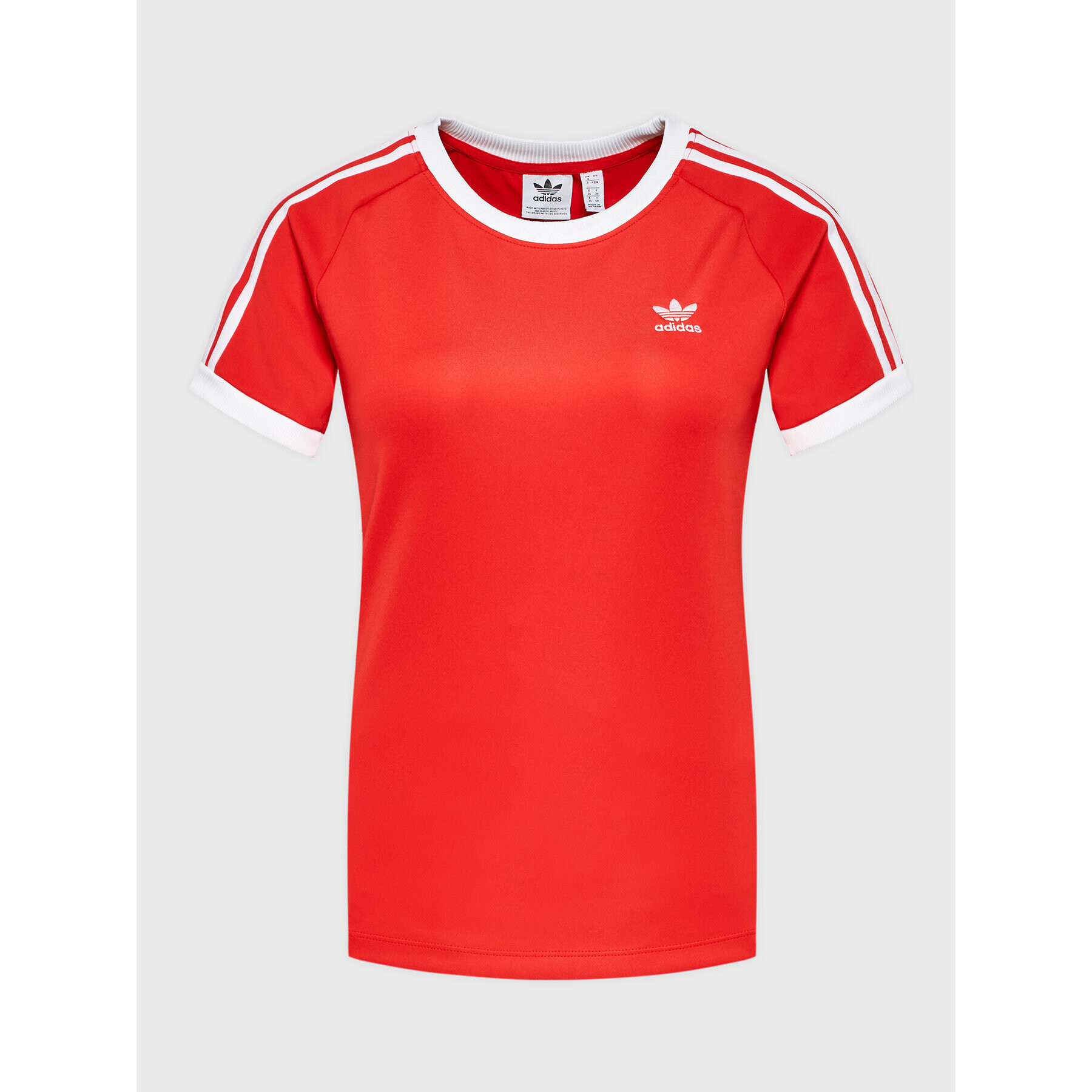 adidas Тишърт adicolor Classics 3-Stripes HM6413 Червен Slim Fit - Pepit.bg