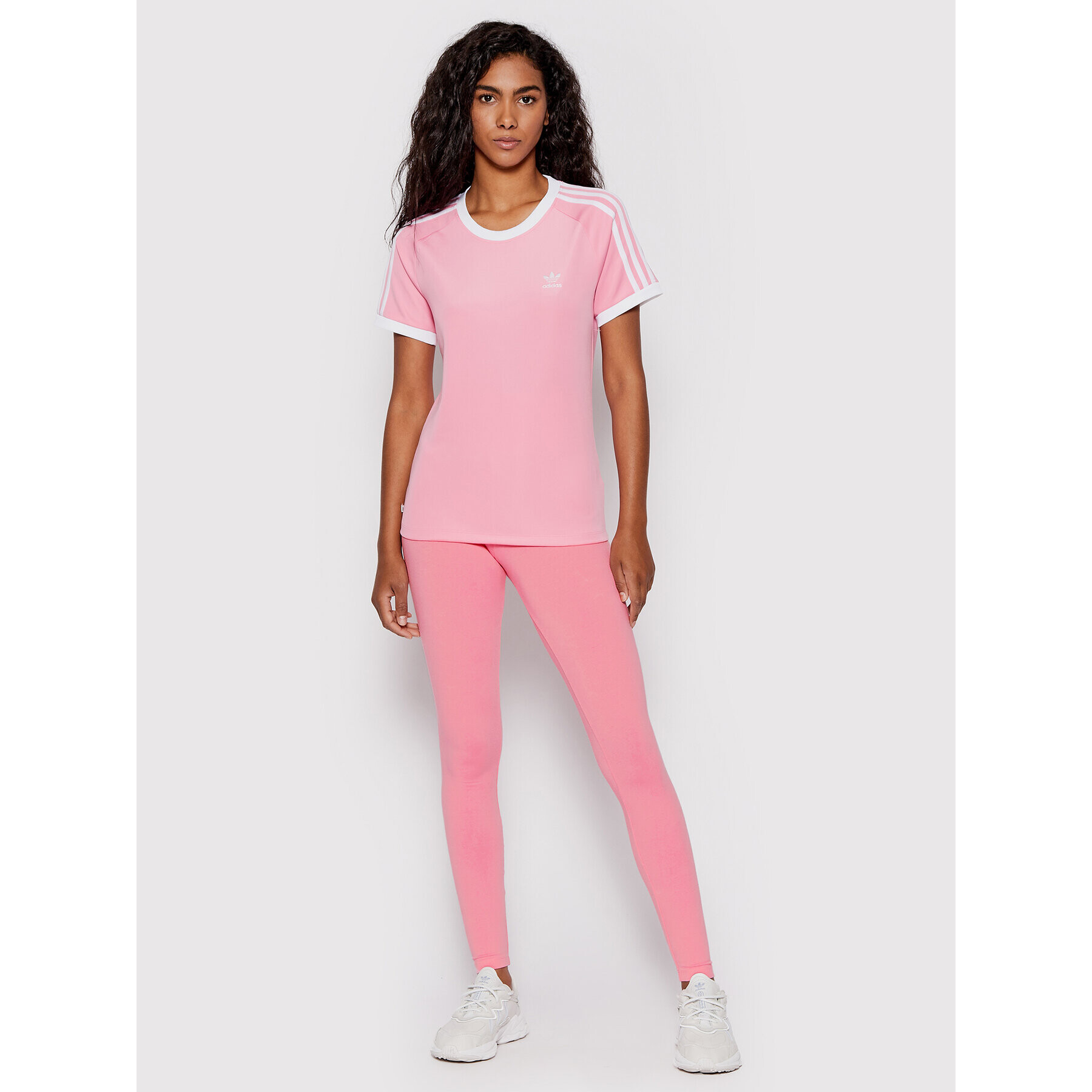 adidas Тишърт adicolor Classics 3-Stripes HM6414 Розов Slim Fit - Pepit.bg