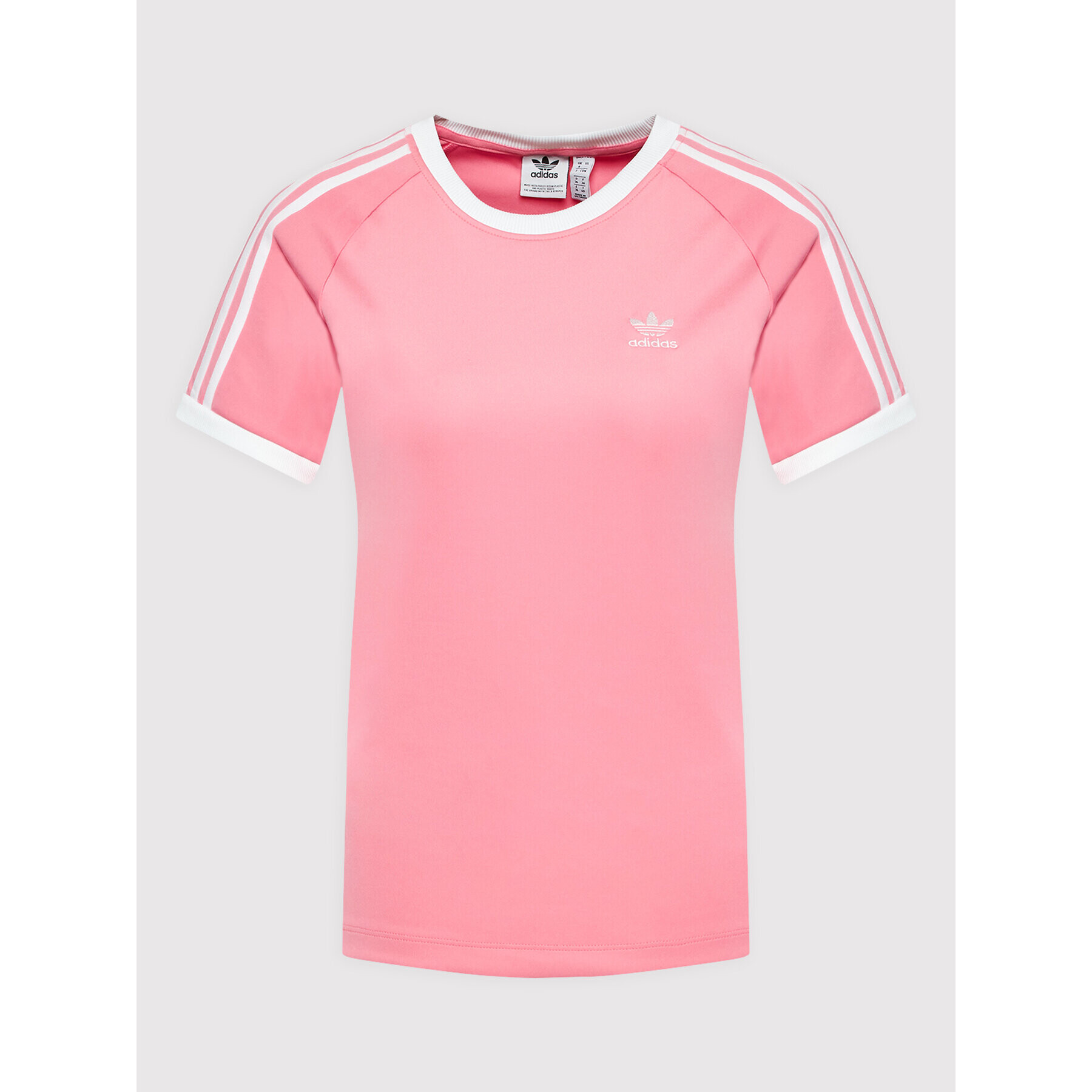 adidas Тишърт adicolor Classics 3-Stripes HM6414 Розов Slim Fit - Pepit.bg