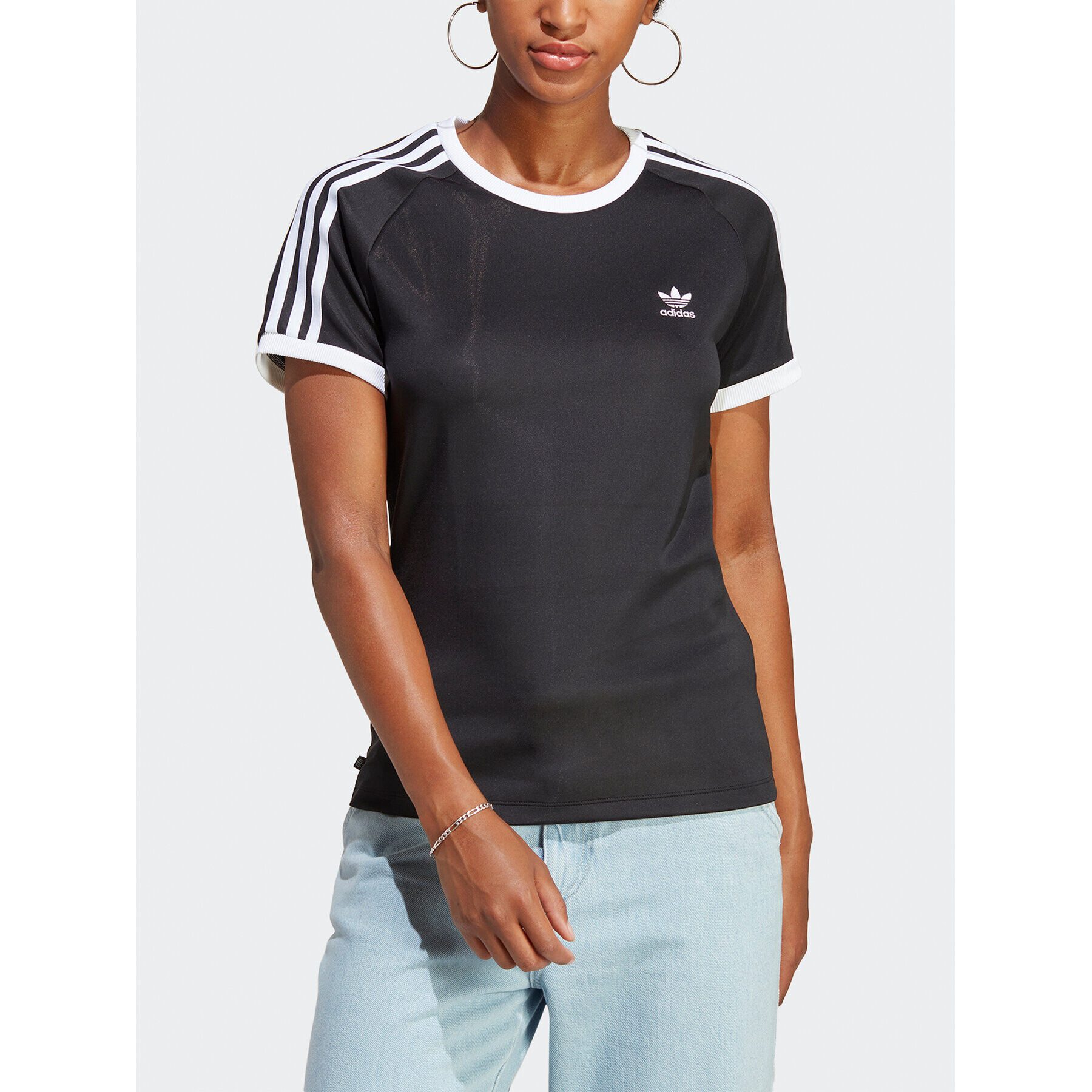 adidas Тишърт adicolor Classics 3-Stripes IB7438 Черен Slim Fit - Pepit.bg
