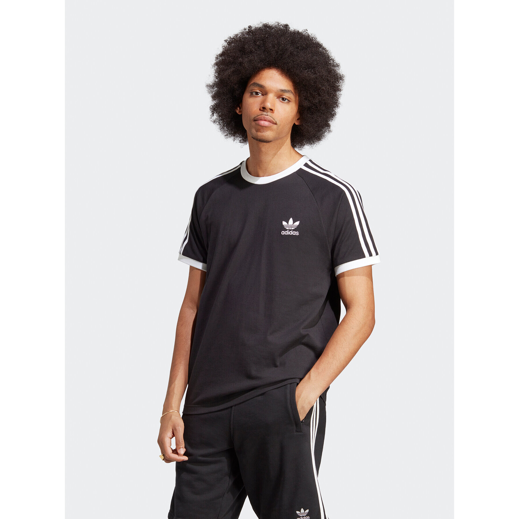 adidas Тишърт Adicolor Classics 3-Stripes T-Shirt IA4845 Черен Slim Fit - Pepit.bg