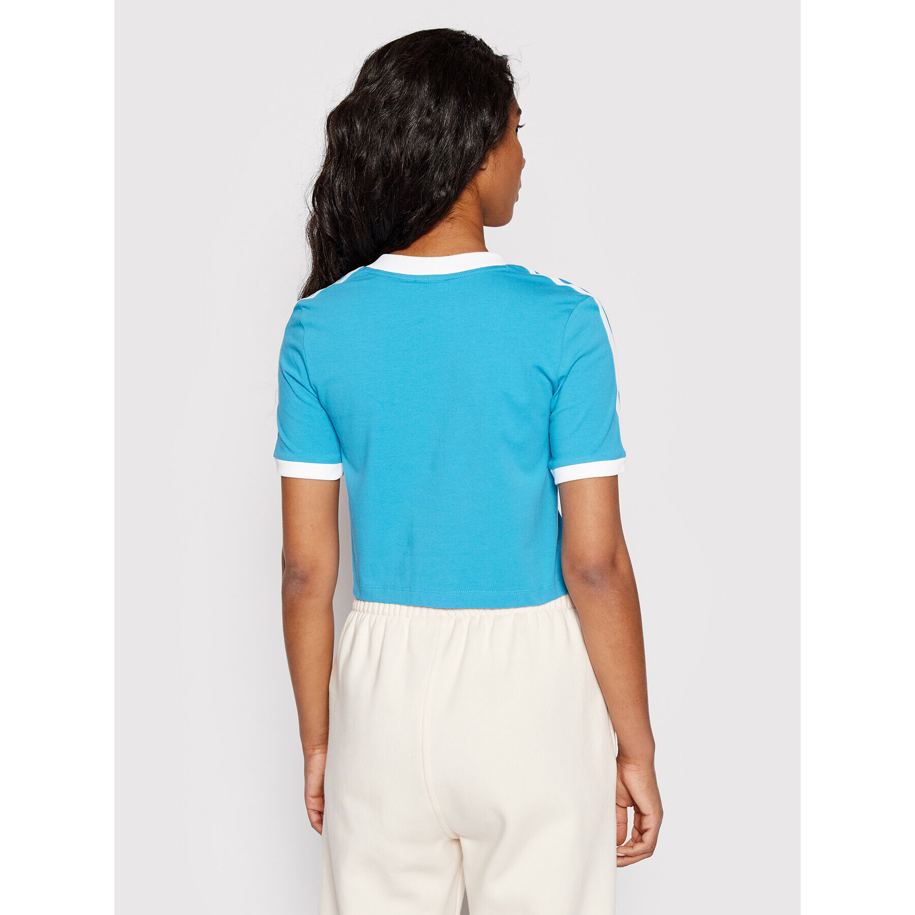 adidas Тишърт adicolor Classics HC2035 Син Slim Fit - Pepit.bg