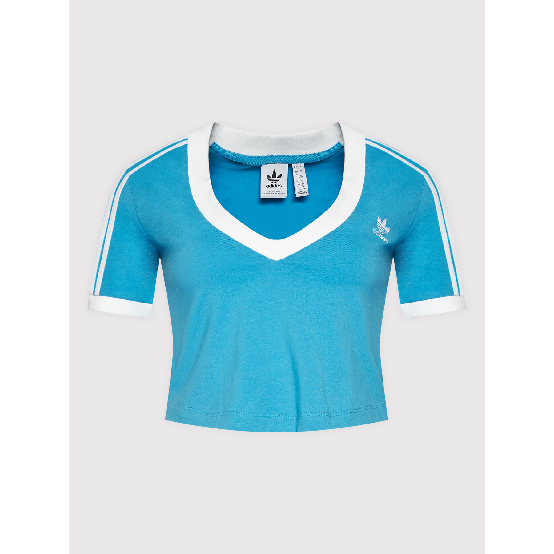 adidas Тишърт adicolor Classics HC2035 Син Slim Fit - Pepit.bg