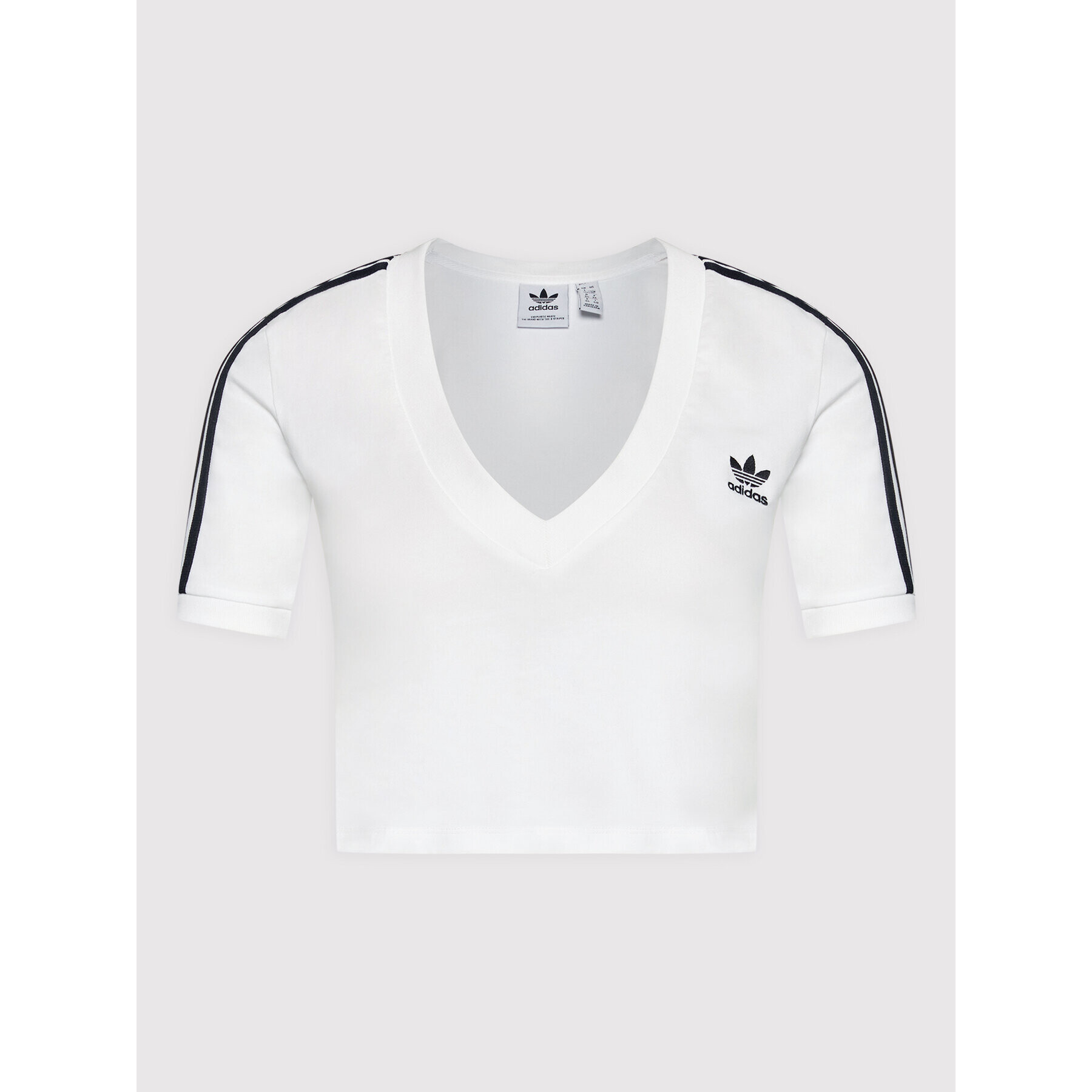 adidas Тишърт adicolor Classics HC2036 Бял Slim Fit - Pepit.bg