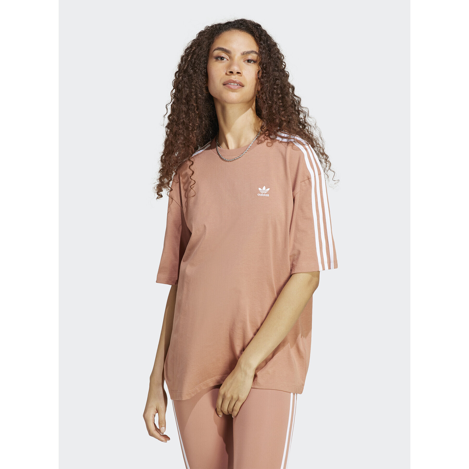 adidas Тишърт Adicolor Classics Oversized T-Shirt IB7450 Кафяв Relaxed Fit - Pepit.bg