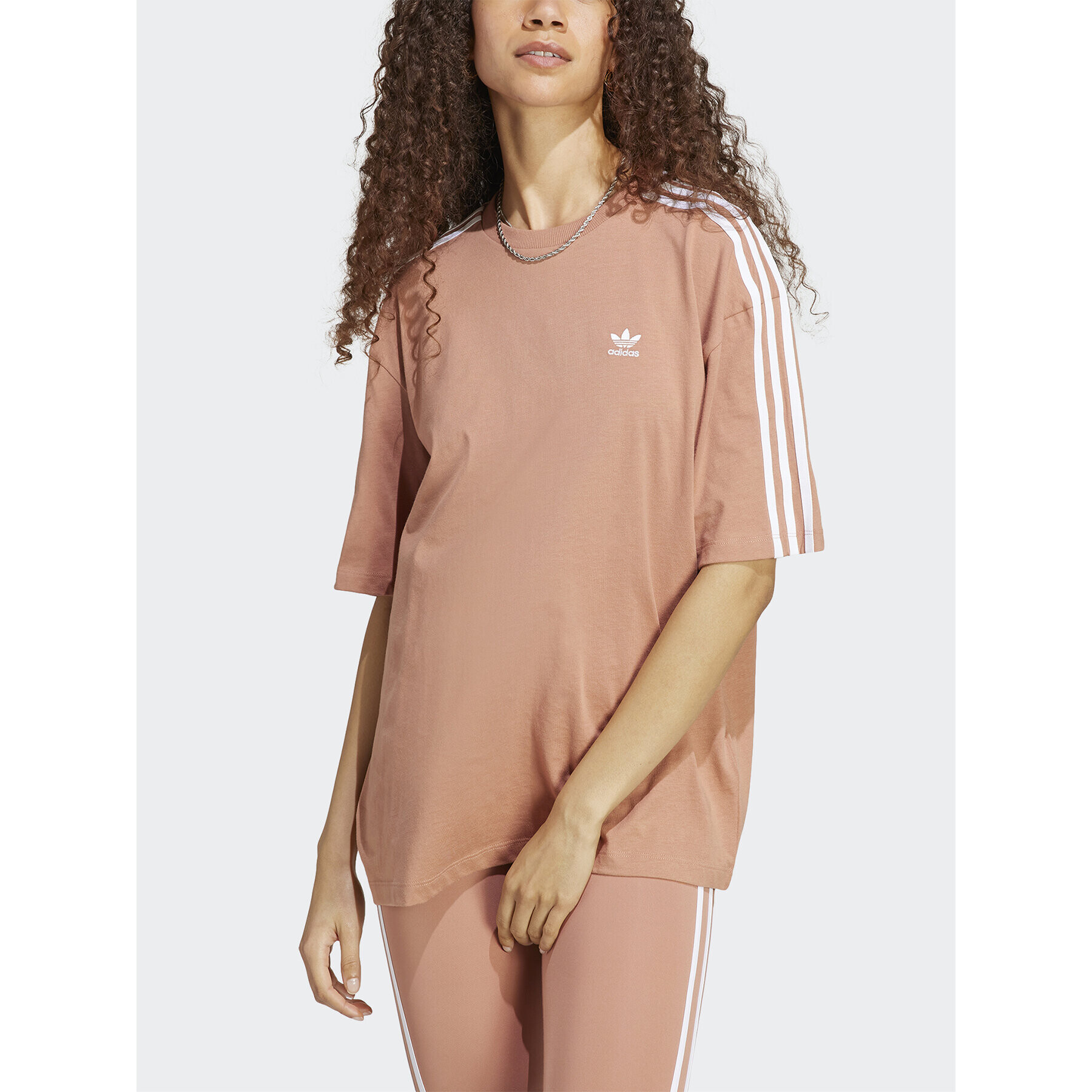 adidas Тишърт Adicolor Classics Oversized T-Shirt IB7450 Кафяв Relaxed Fit - Pepit.bg