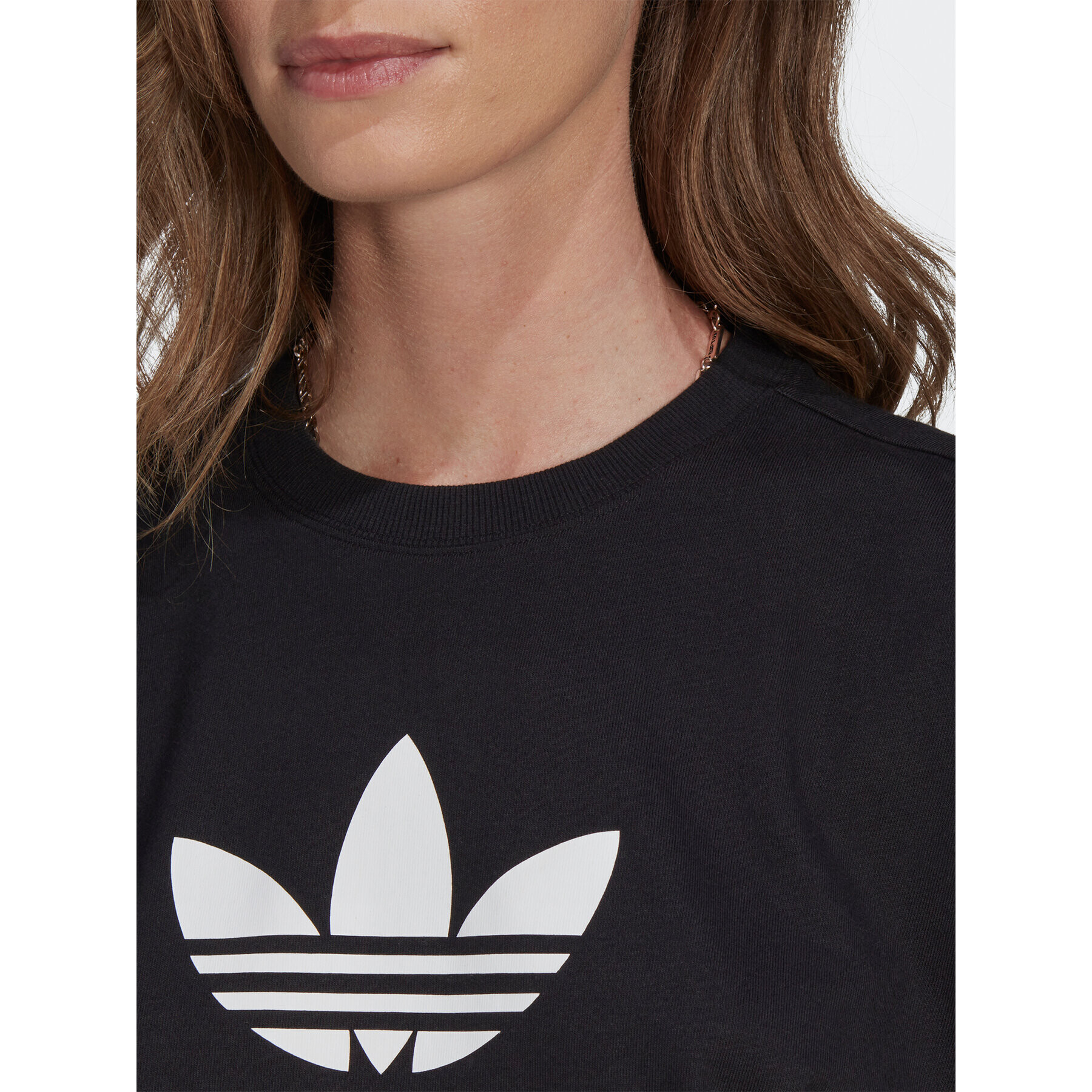 adidas Тишърт Adicolor Classics Short Trefoil T-Shirt IB1406 Черен Oversize - Pepit.bg