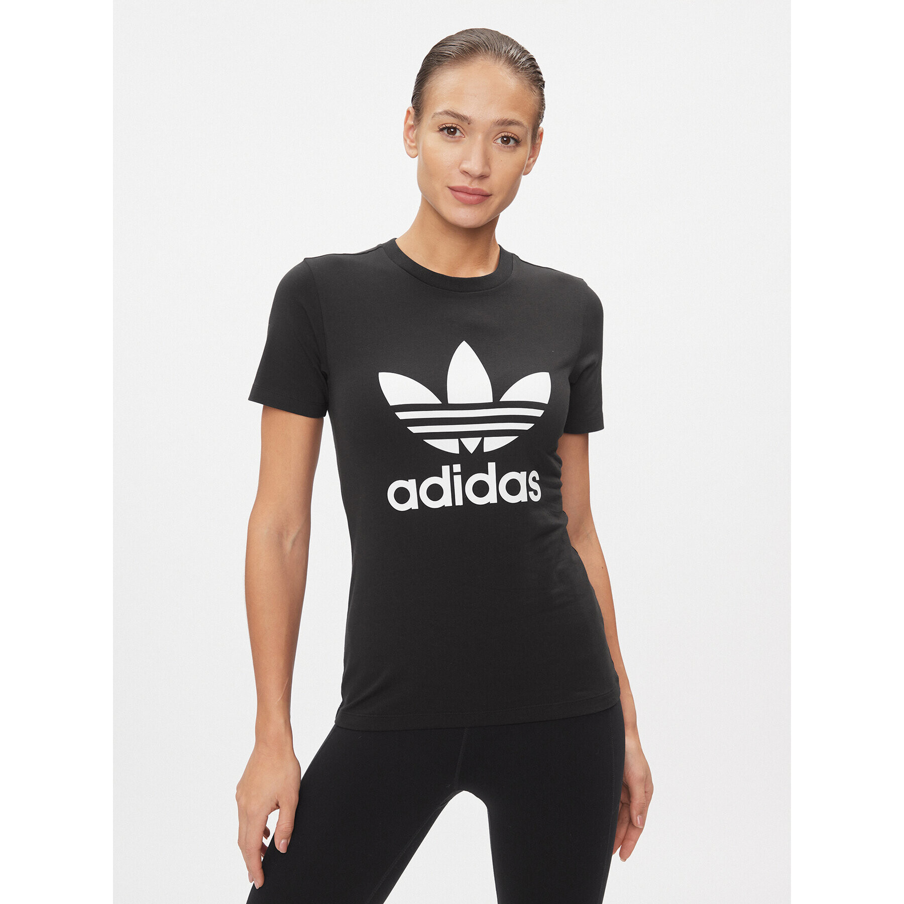 adidas Тишърт adicolor Classics Trefoil GN2896 Черен Standard Fit - Pepit.bg