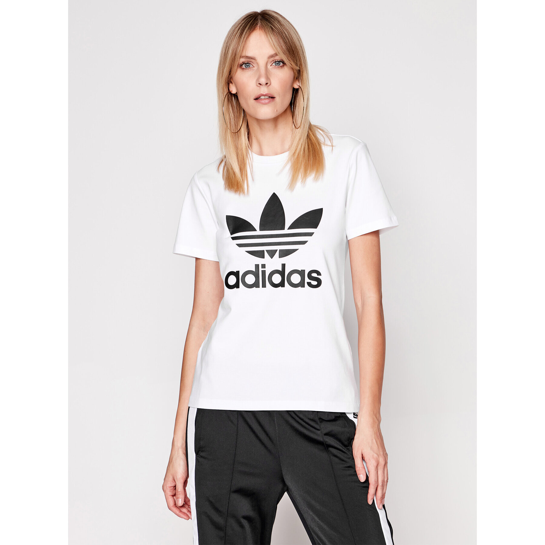 adidas Тишърт adicolor Classics Trefoil GN2899 Бял Regular Fit - Pepit.bg