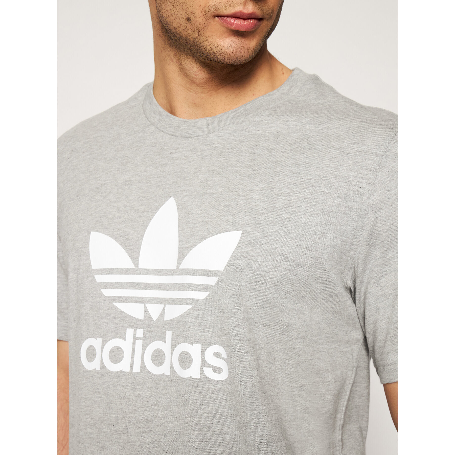 adidas Тишърт adicolor Classics Trefoil GN3465 Сив Standart Fit - Pepit.bg