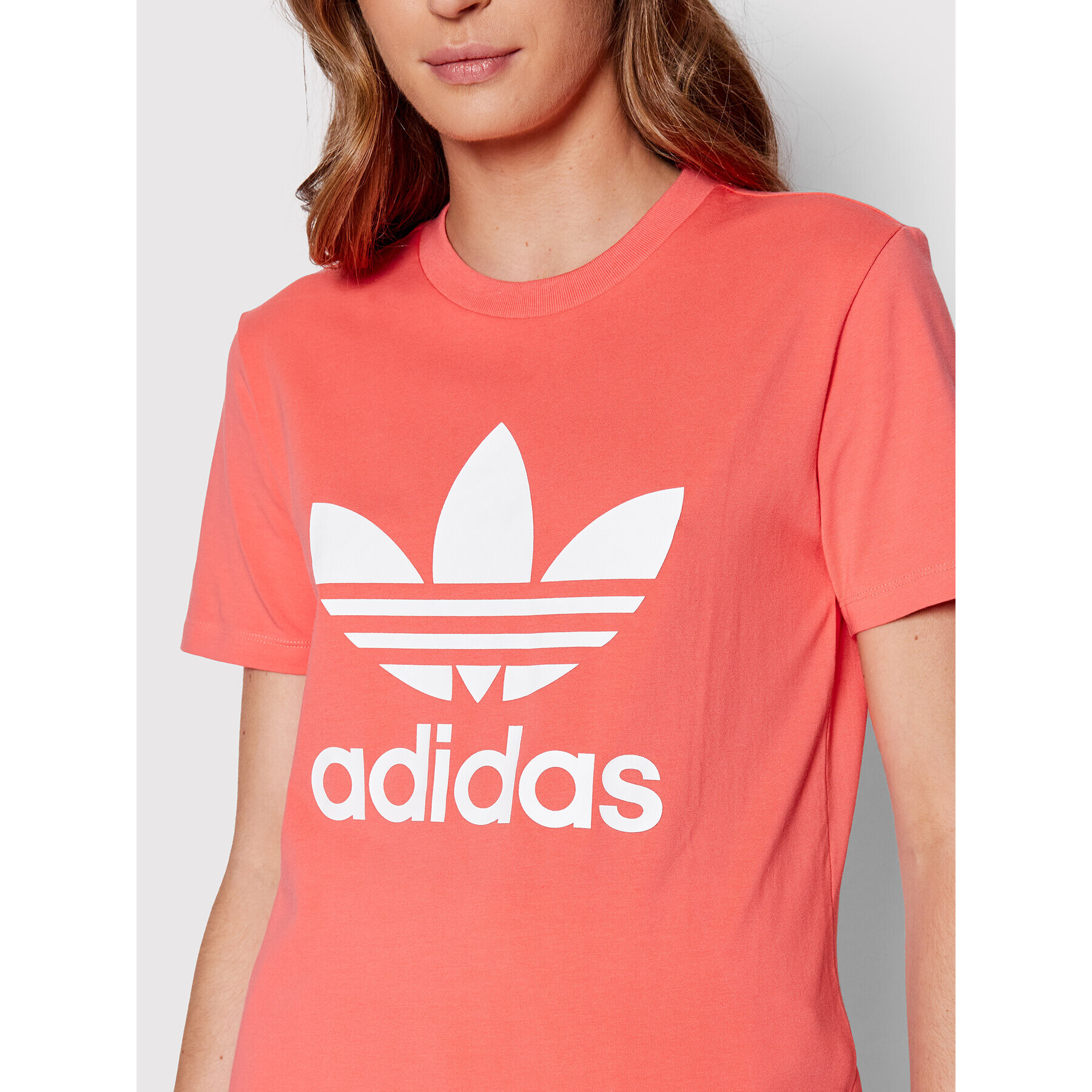 adidas Тишърт adicolor Classics Trefoil HE6871 Оранжев Regular Fit - Pepit.bg