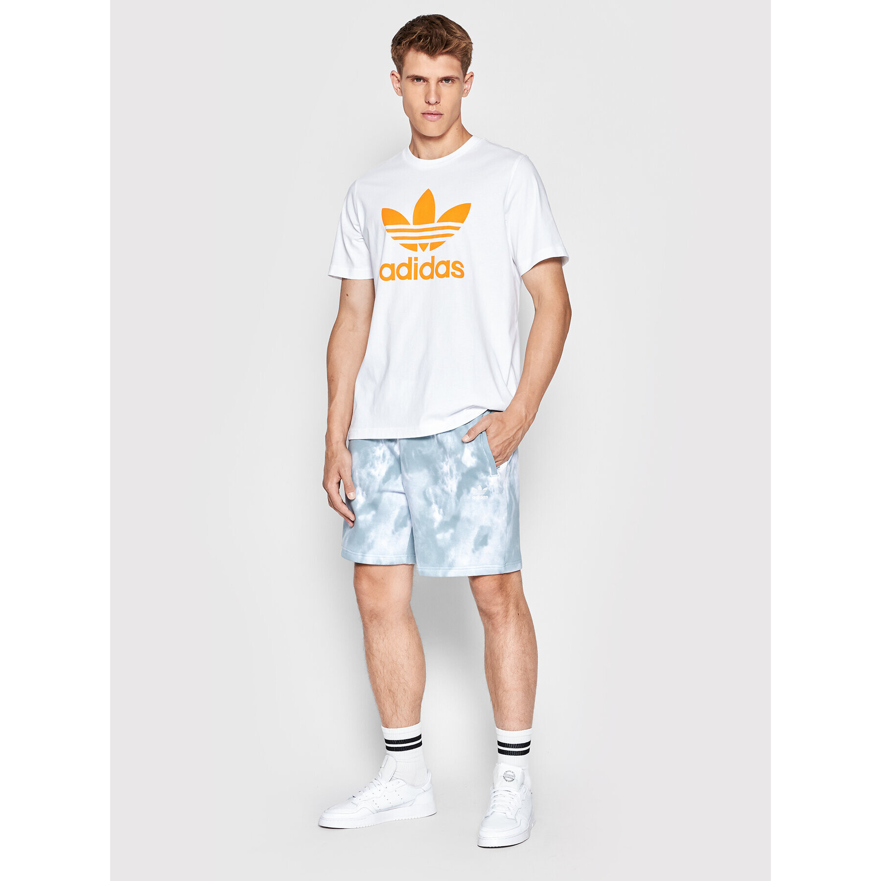 adidas Тишърт adicolor Classics Trefoil HE9510 Бял Regular Fit - Pepit.bg