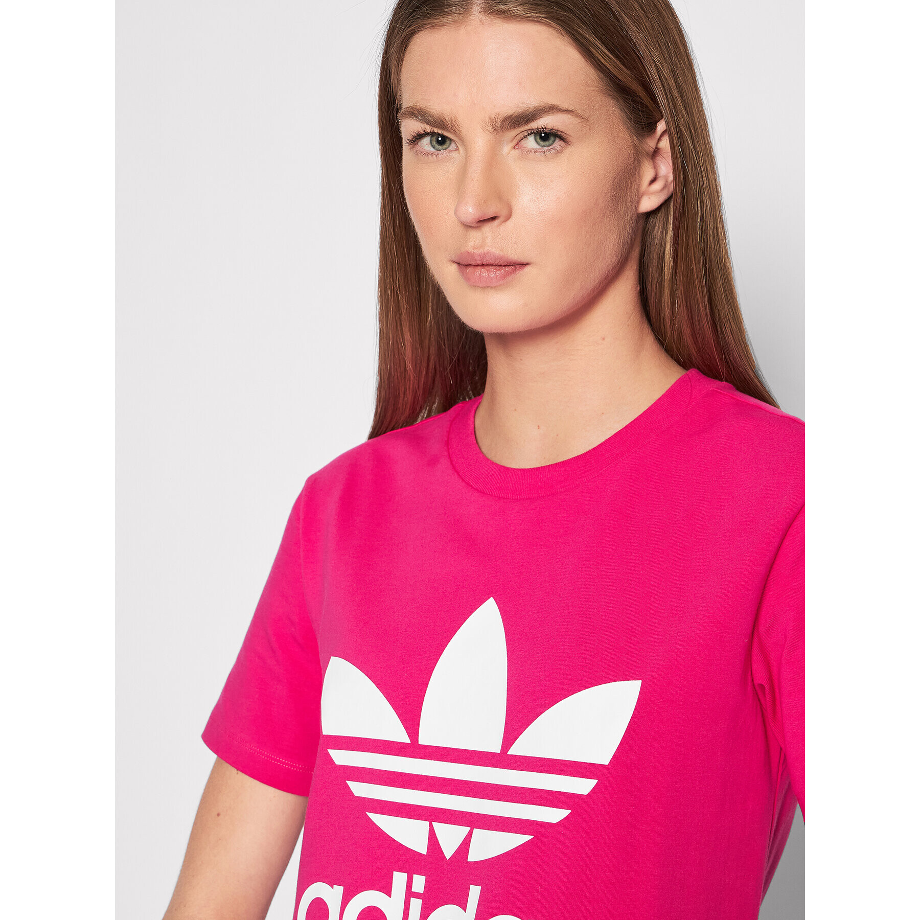 adidas Тишърт adicolor Classics Trefoil HG3785 Розов Regular Fit - Pepit.bg