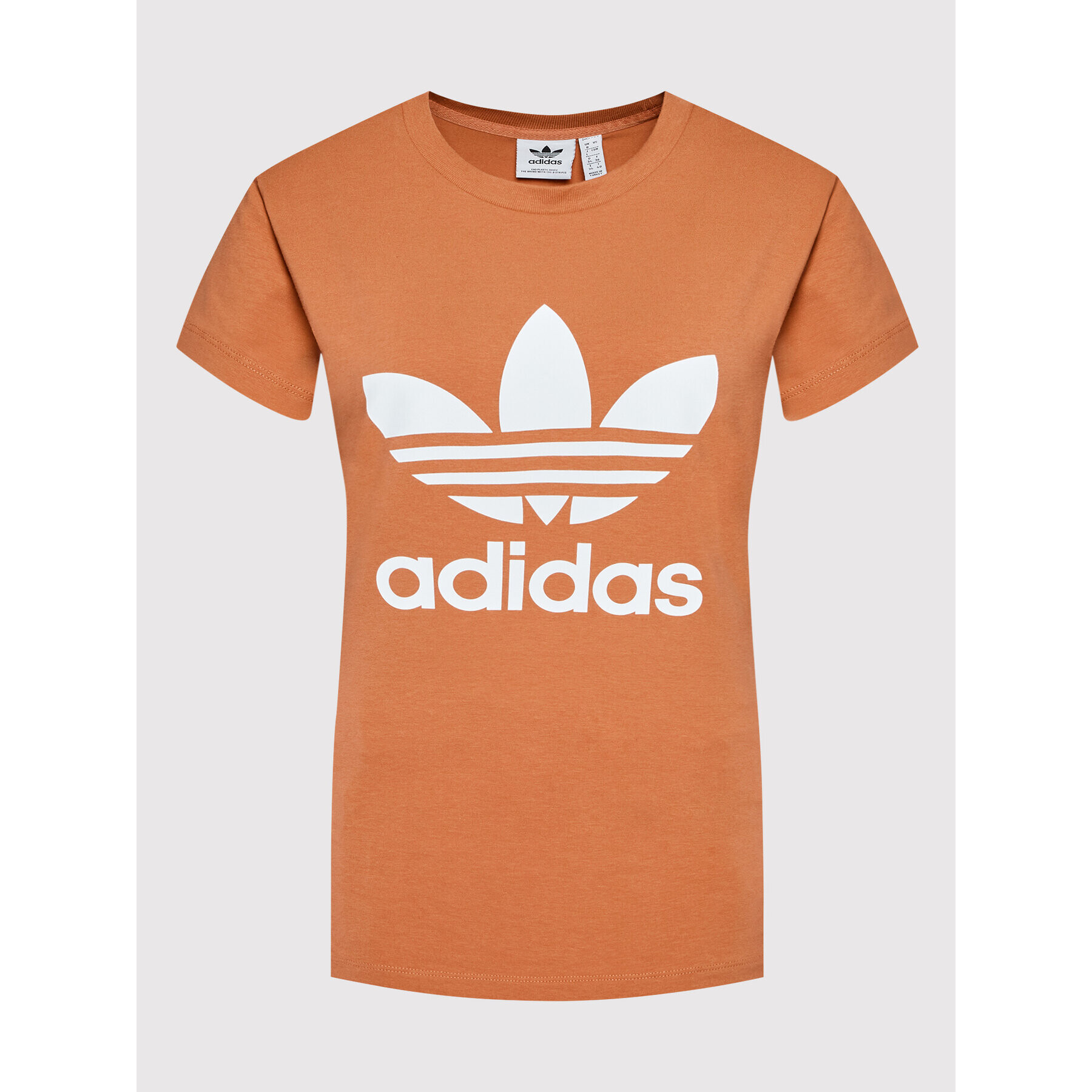 adidas Тишърт adicolor Classics Trefoil HK9637 Оранжев Regular Fit - Pepit.bg