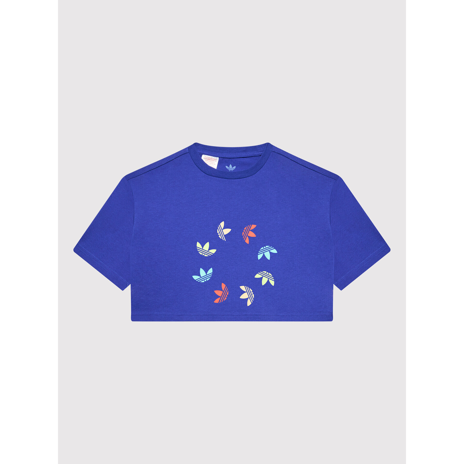 adidas Тишърт adicolor Cropped HE4775 Син Relaxed Fit - Pepit.bg