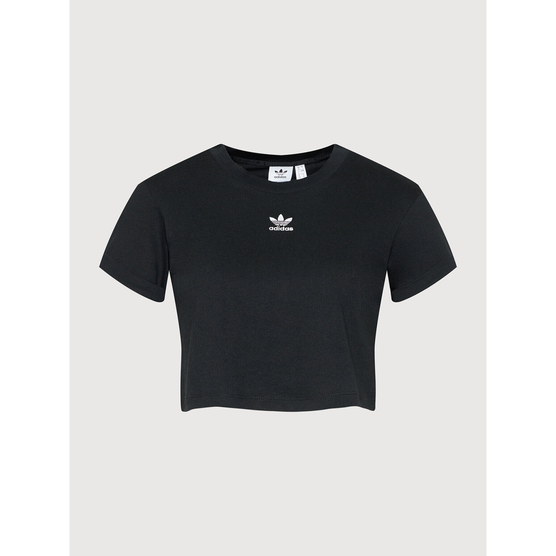 adidas Тишърт adicolor Essentials Cropped Tee H37882 Черен Regular Fit - Pepit.bg