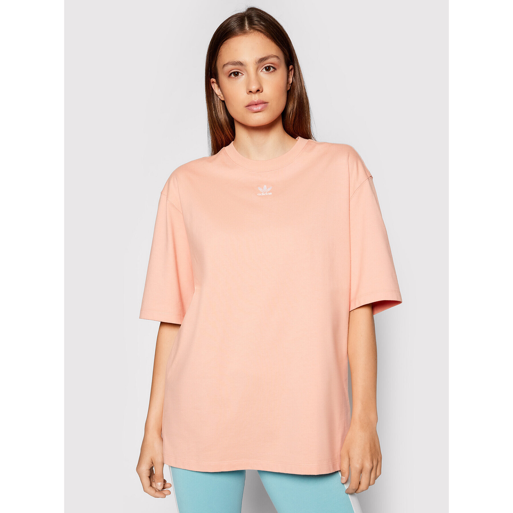 adidas Тишърт adicolor Essentials H06647 Розов Loose Fit - Pepit.bg