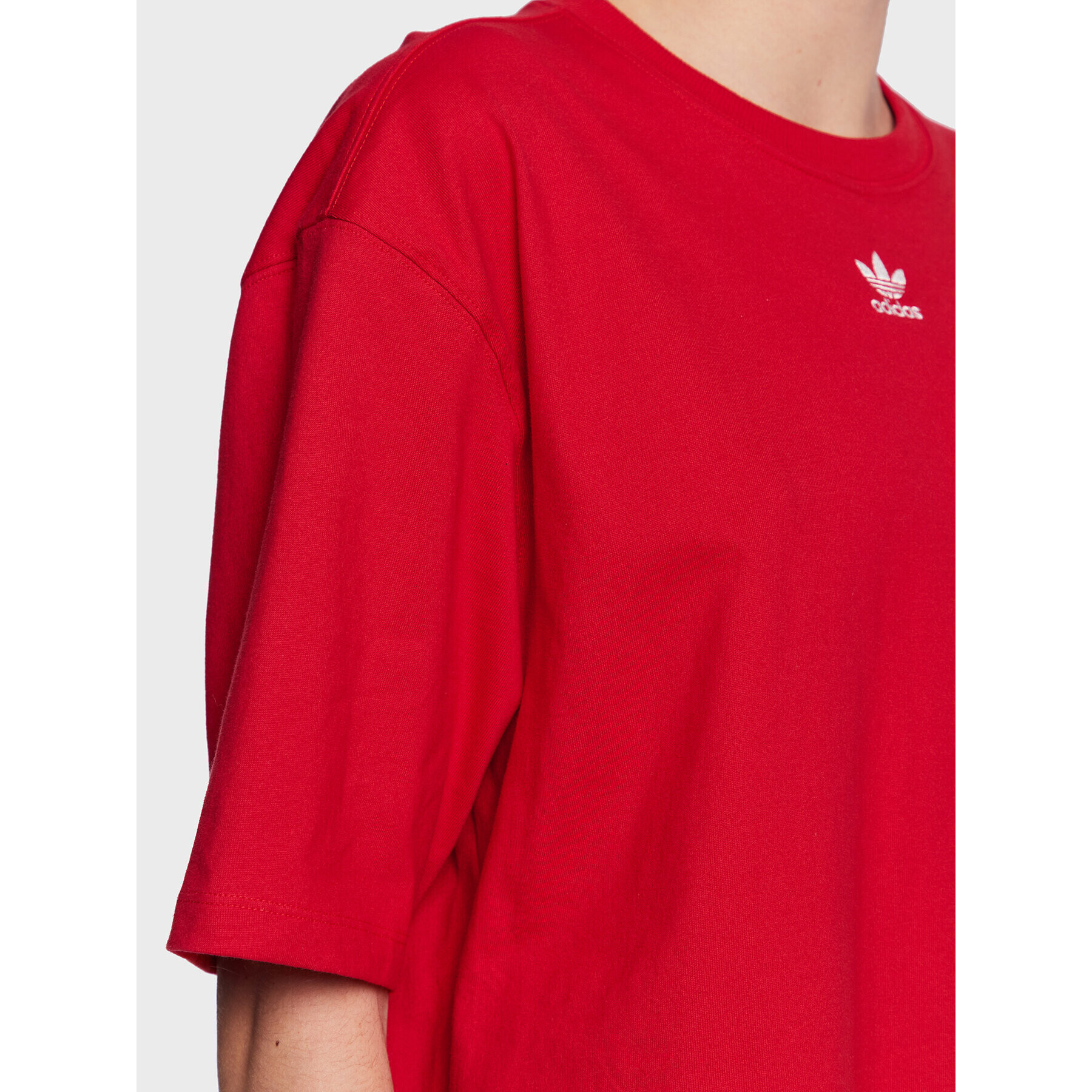 adidas Тишърт Adicolor Essentials T-Shirt IA6465 Червен Loose Fit - Pepit.bg