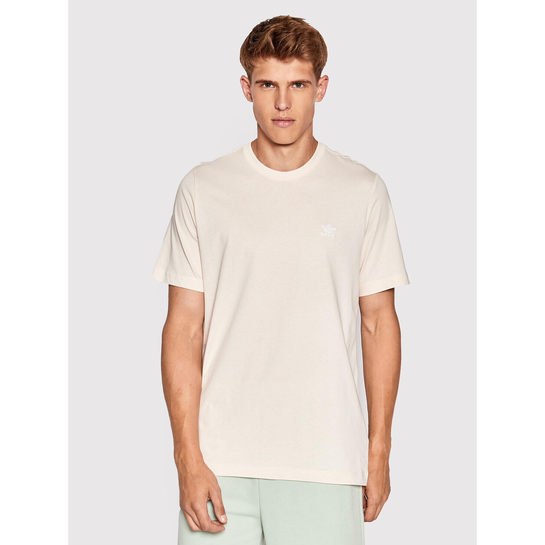 adidas Тишърт adicolor Essentials Trefoil HE7194 Бежов Regular Fit - Pepit.bg