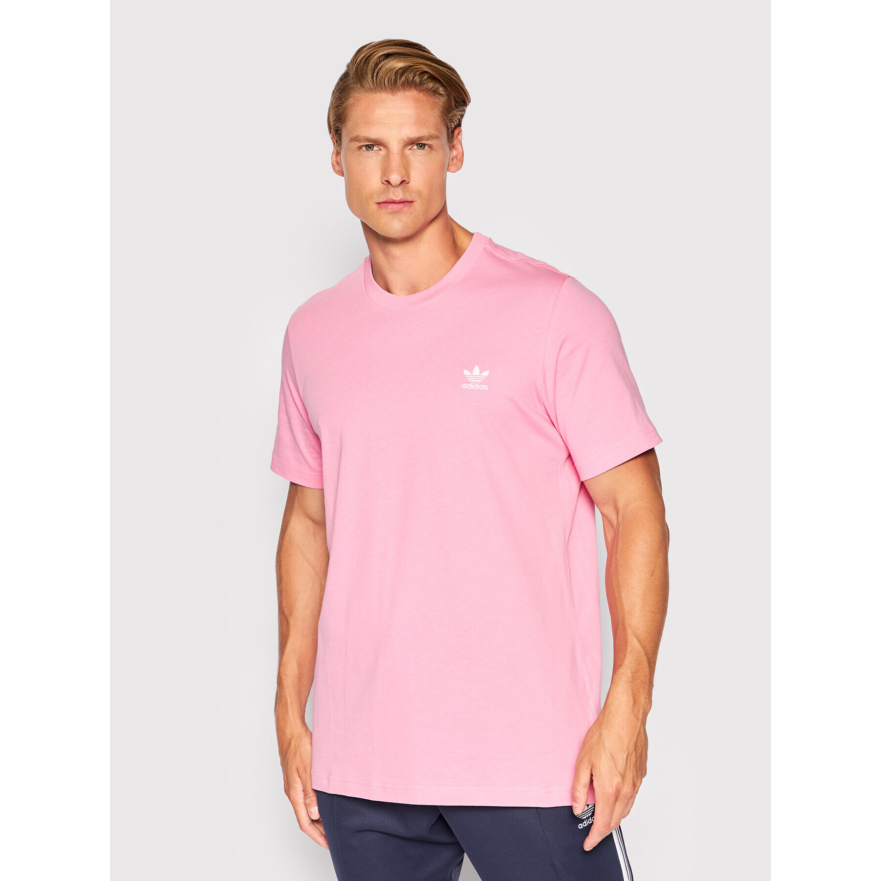 adidas Тишърт adicolor Essentials Trefoil HJ7980 Розов Regular Fit - Pepit.bg